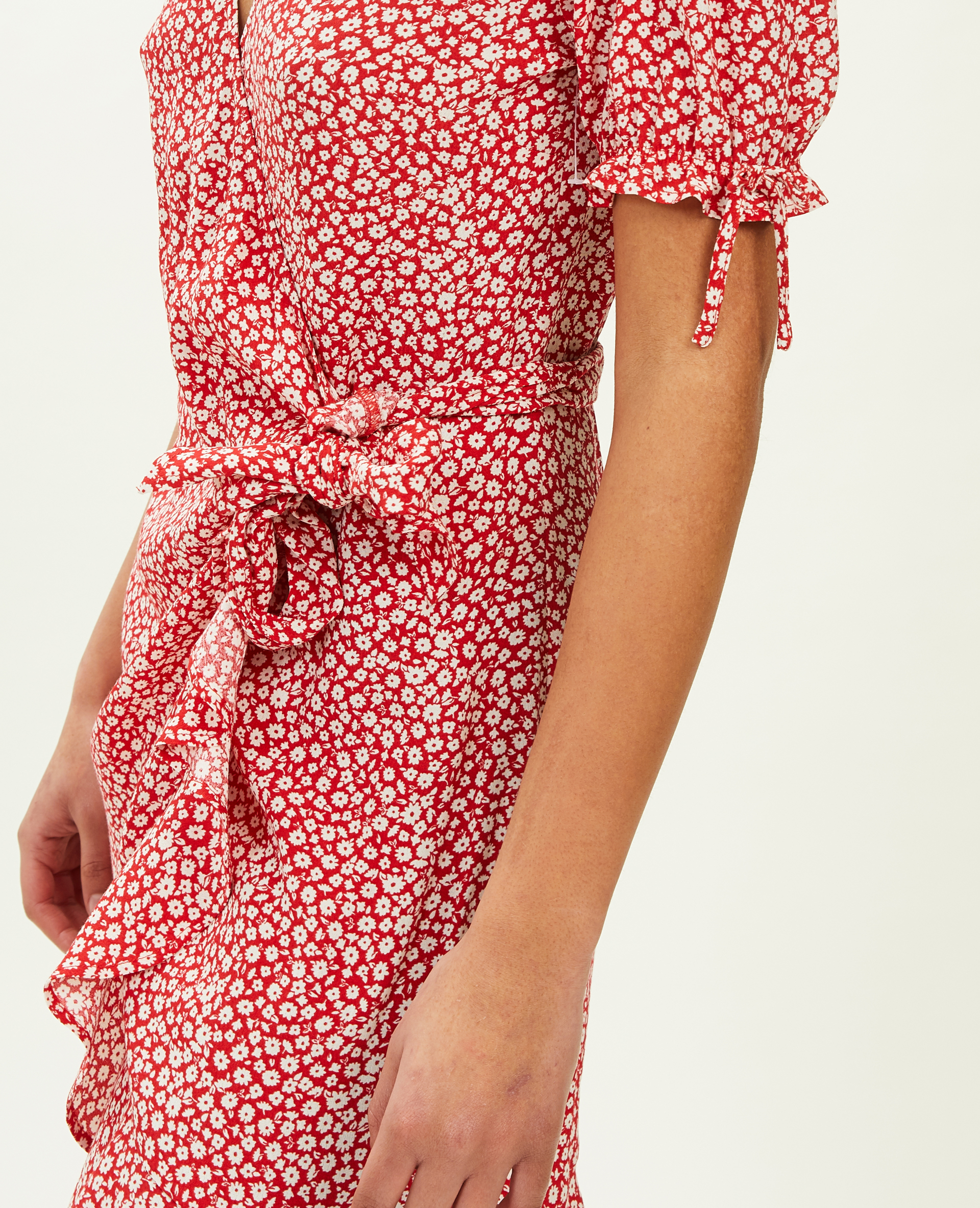 Robe courte cache-cœur rouge - Pimkie