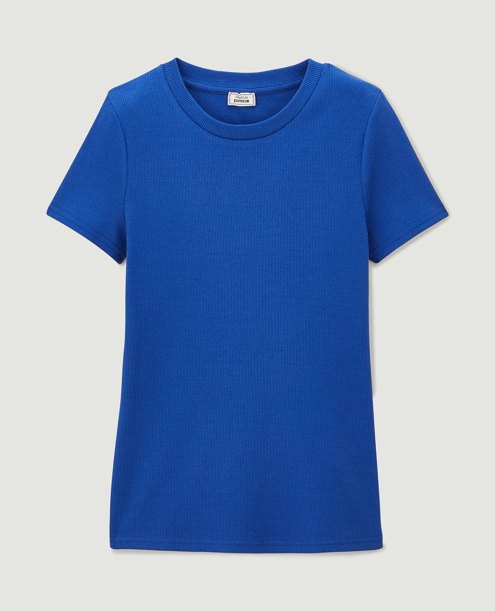 Top maille côtelée bleu électrique - Pimkie