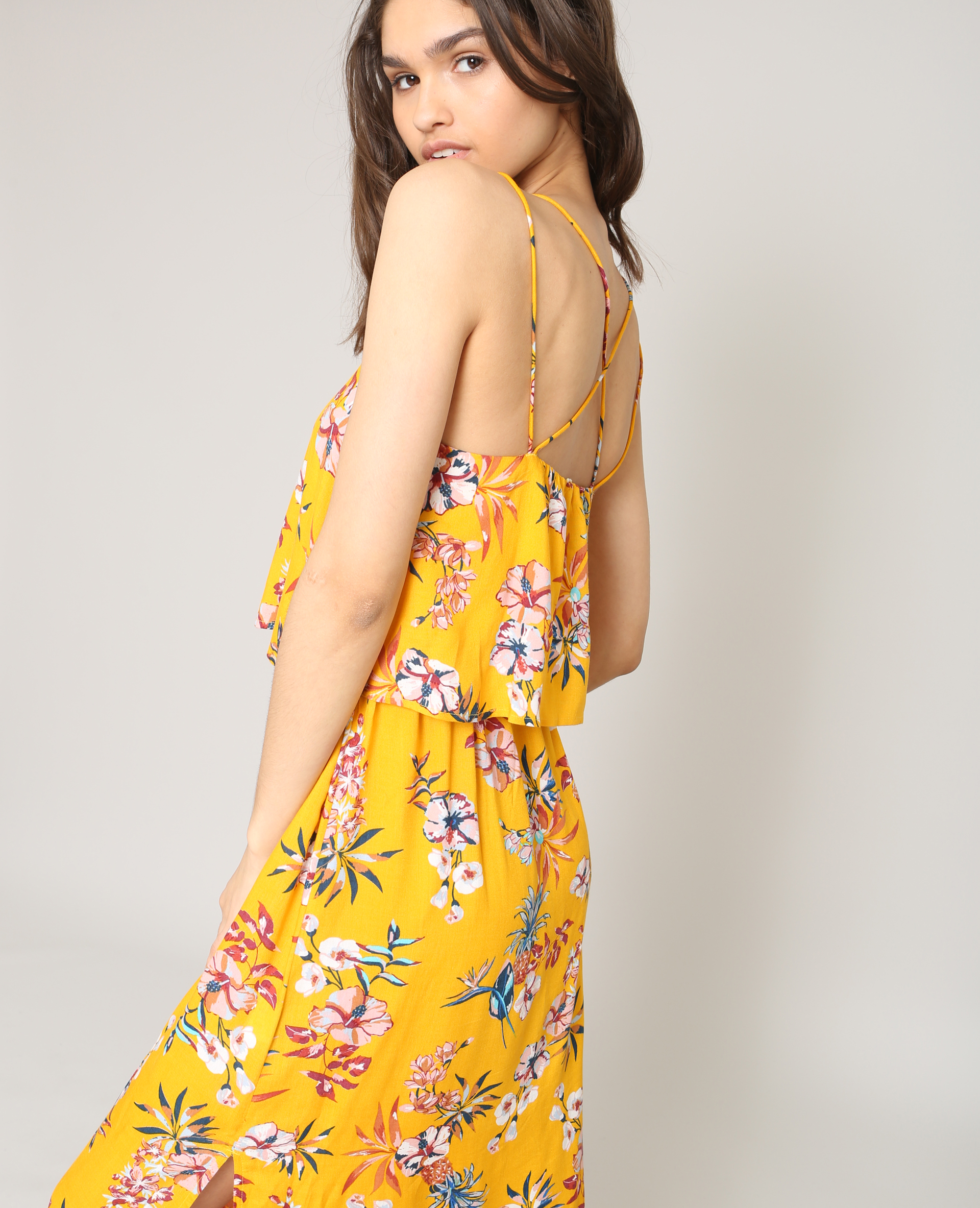 Robe longue fleurs