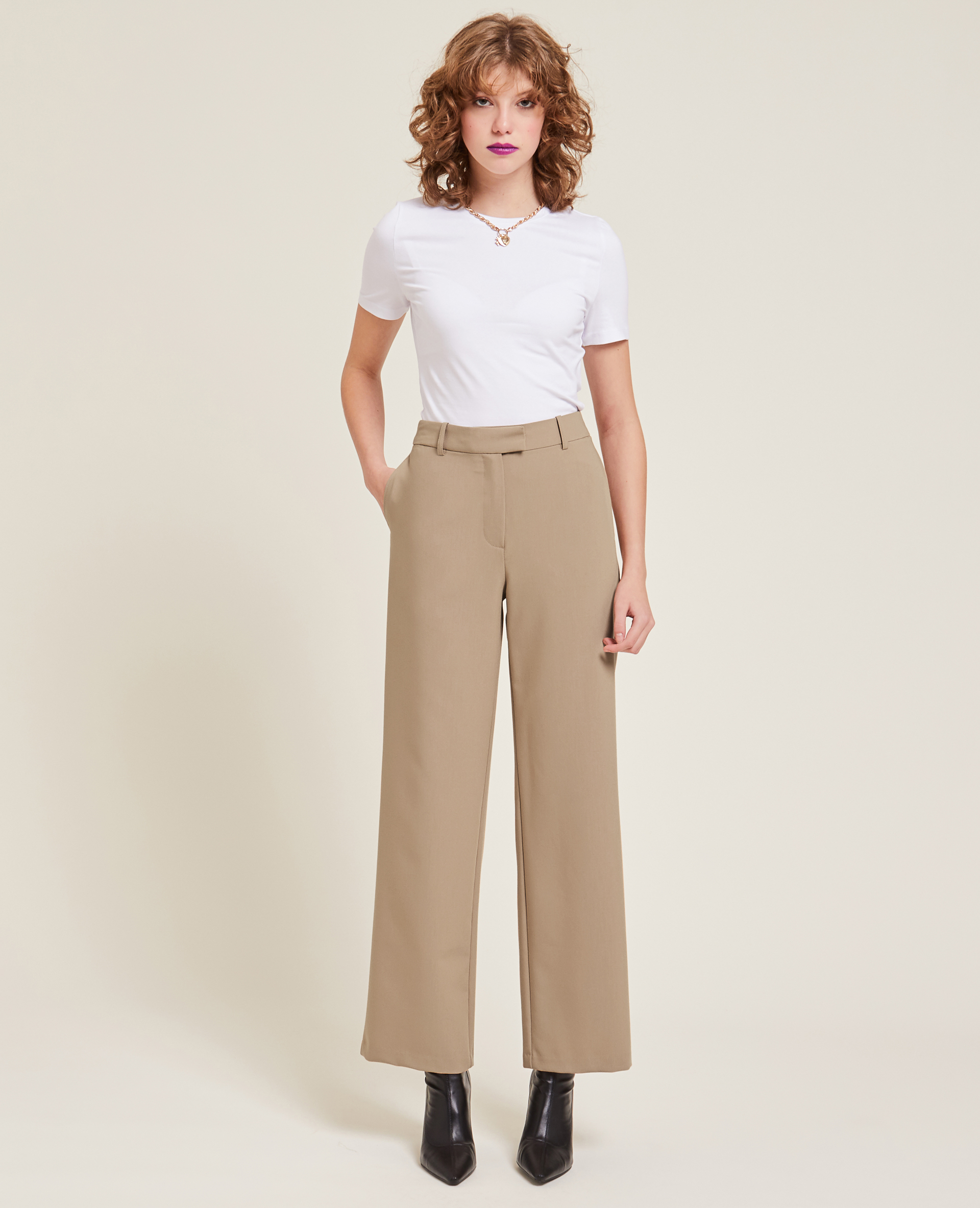 Pantalon de costume droit camel - Pimkie