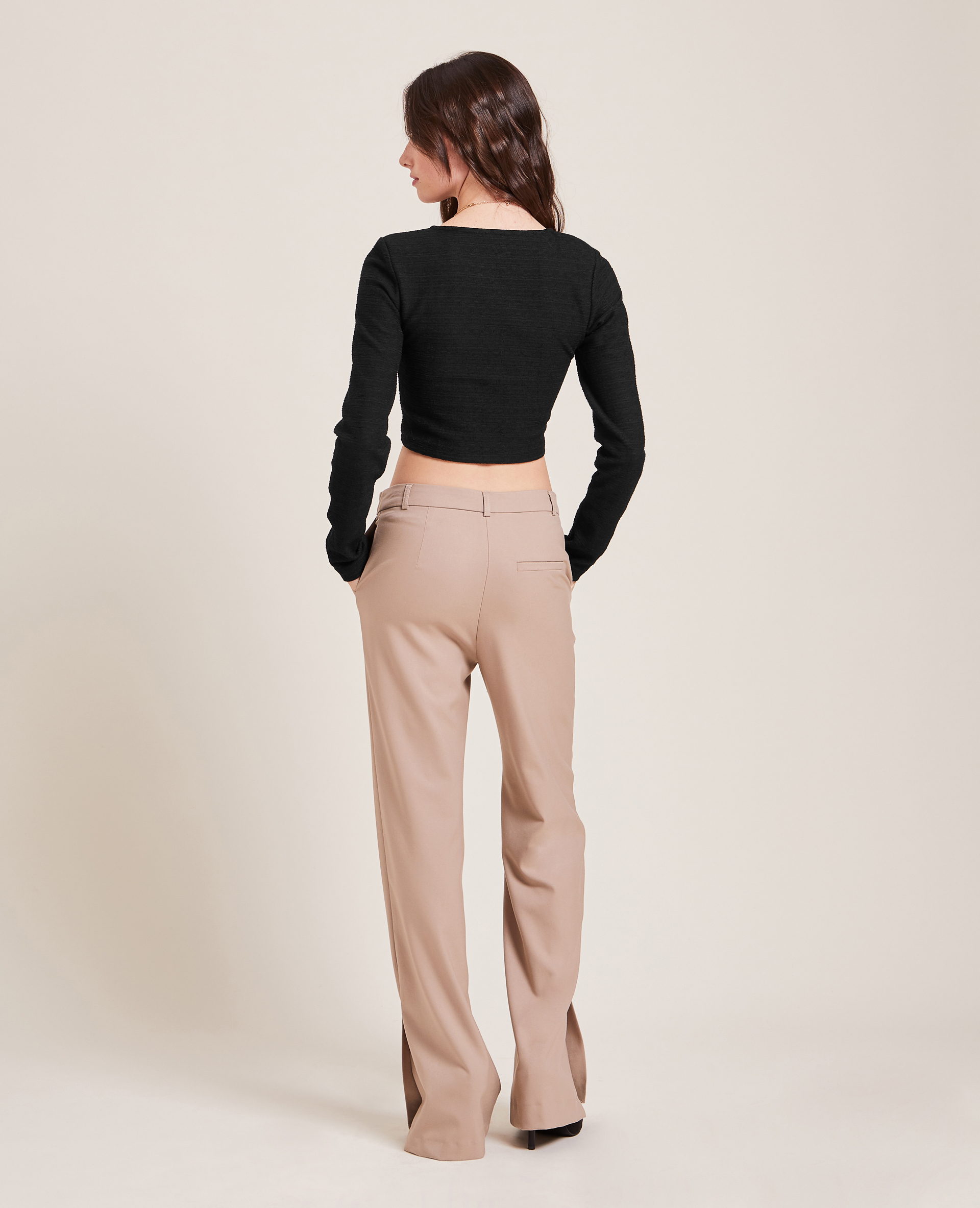 Top court effet corset noir - Pimkie