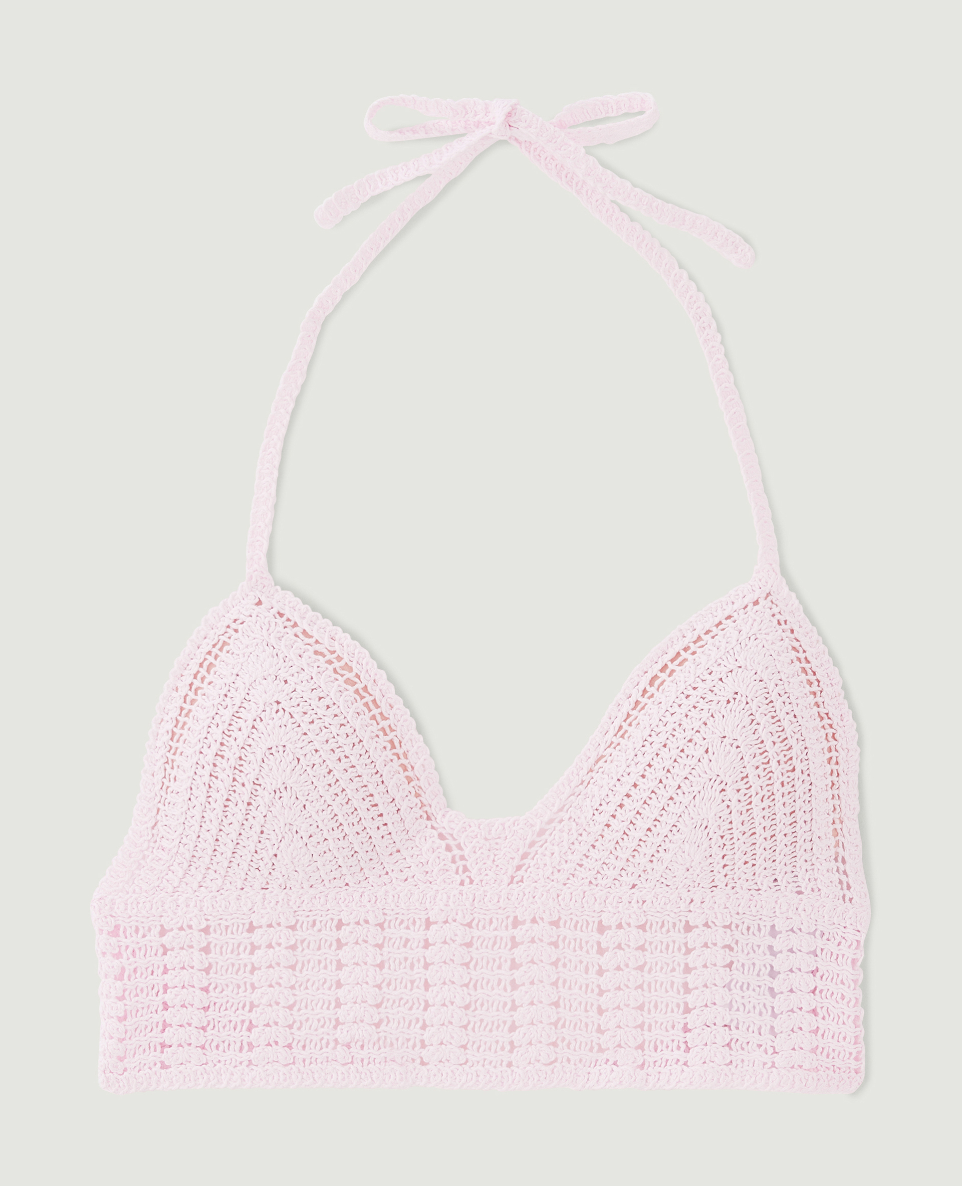 Top dos-nu en crochet lilas - Pimkie