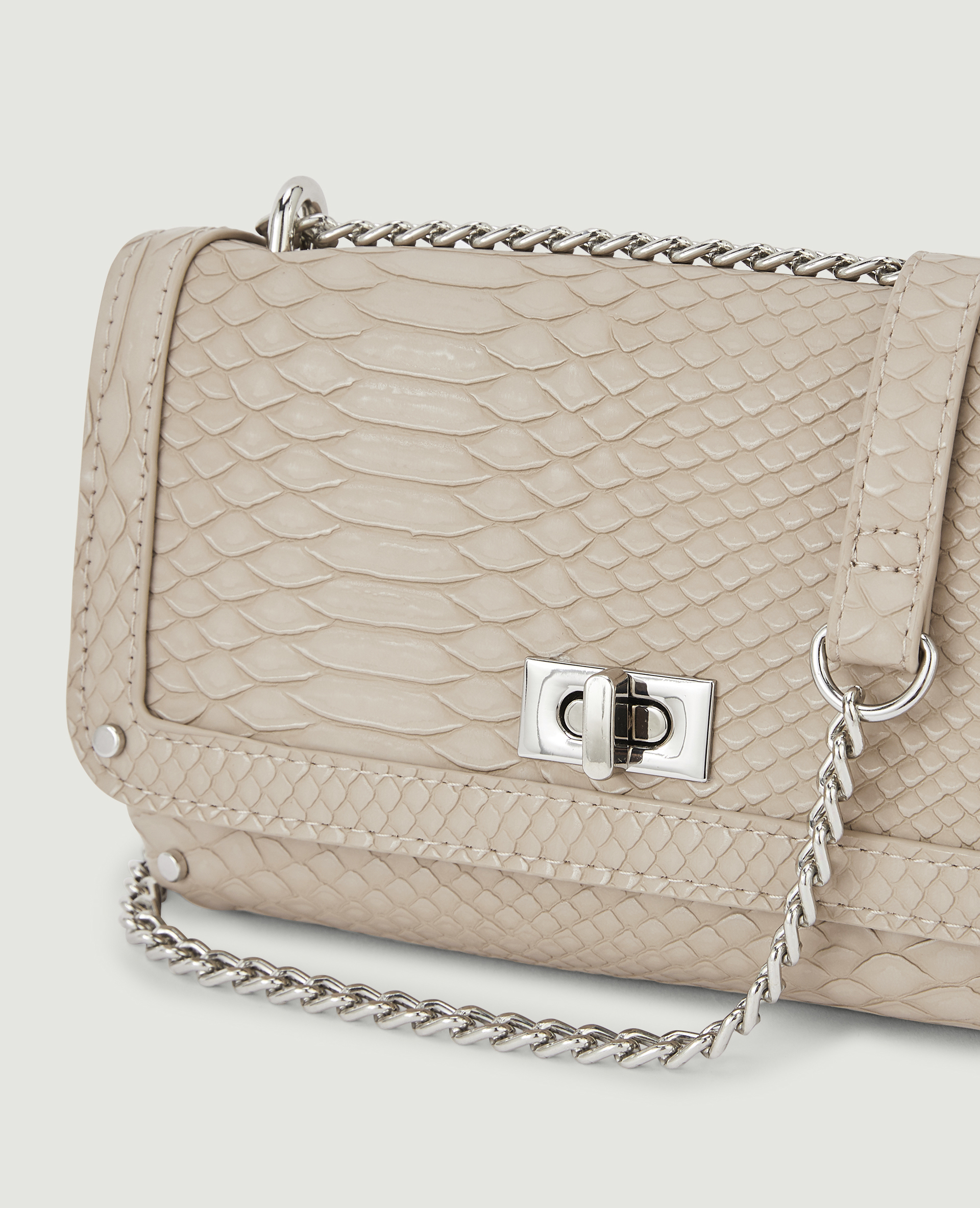Sac pochette avec chaine taupe - Pimkie