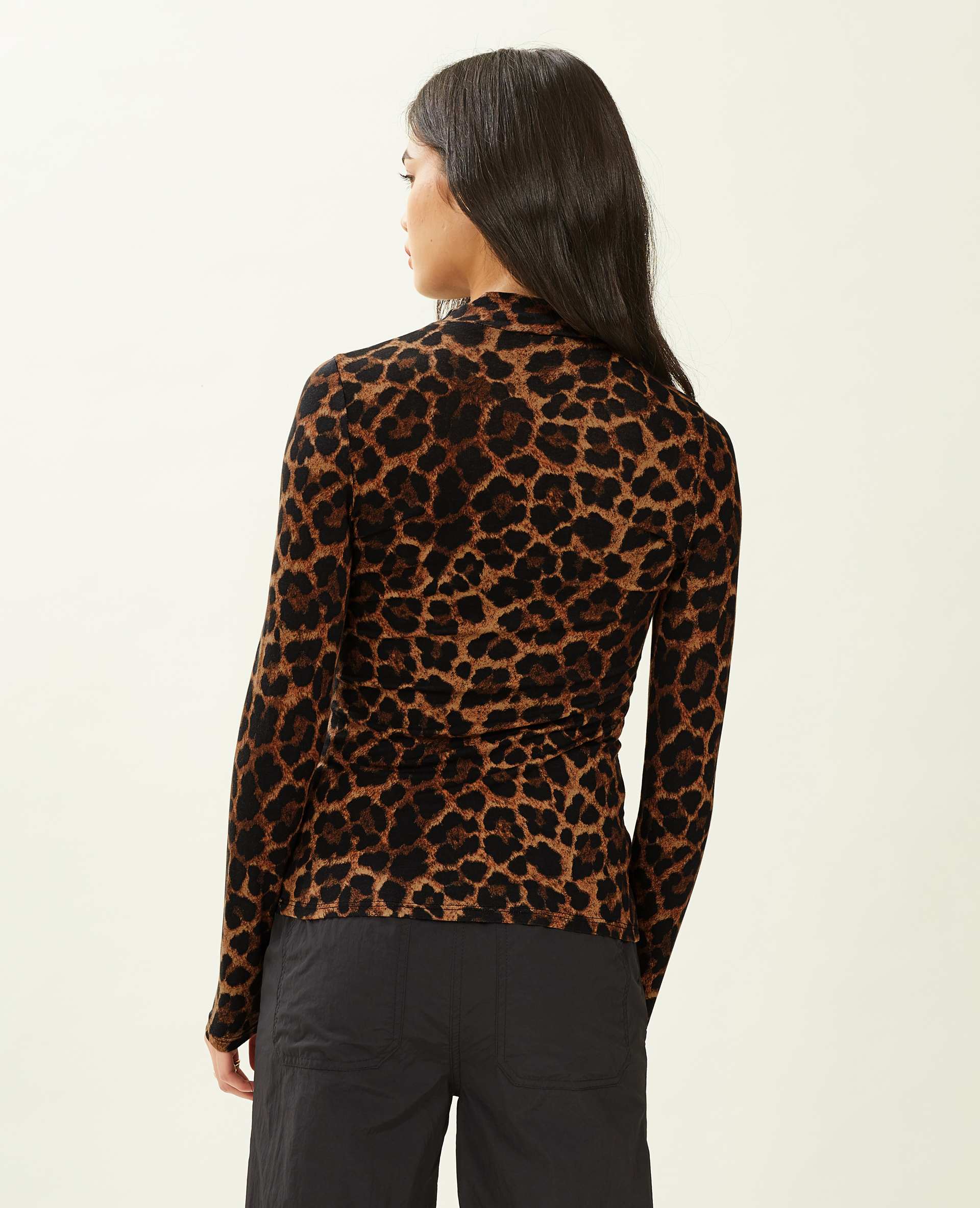 Top manches longues col montant camel - Pimkie