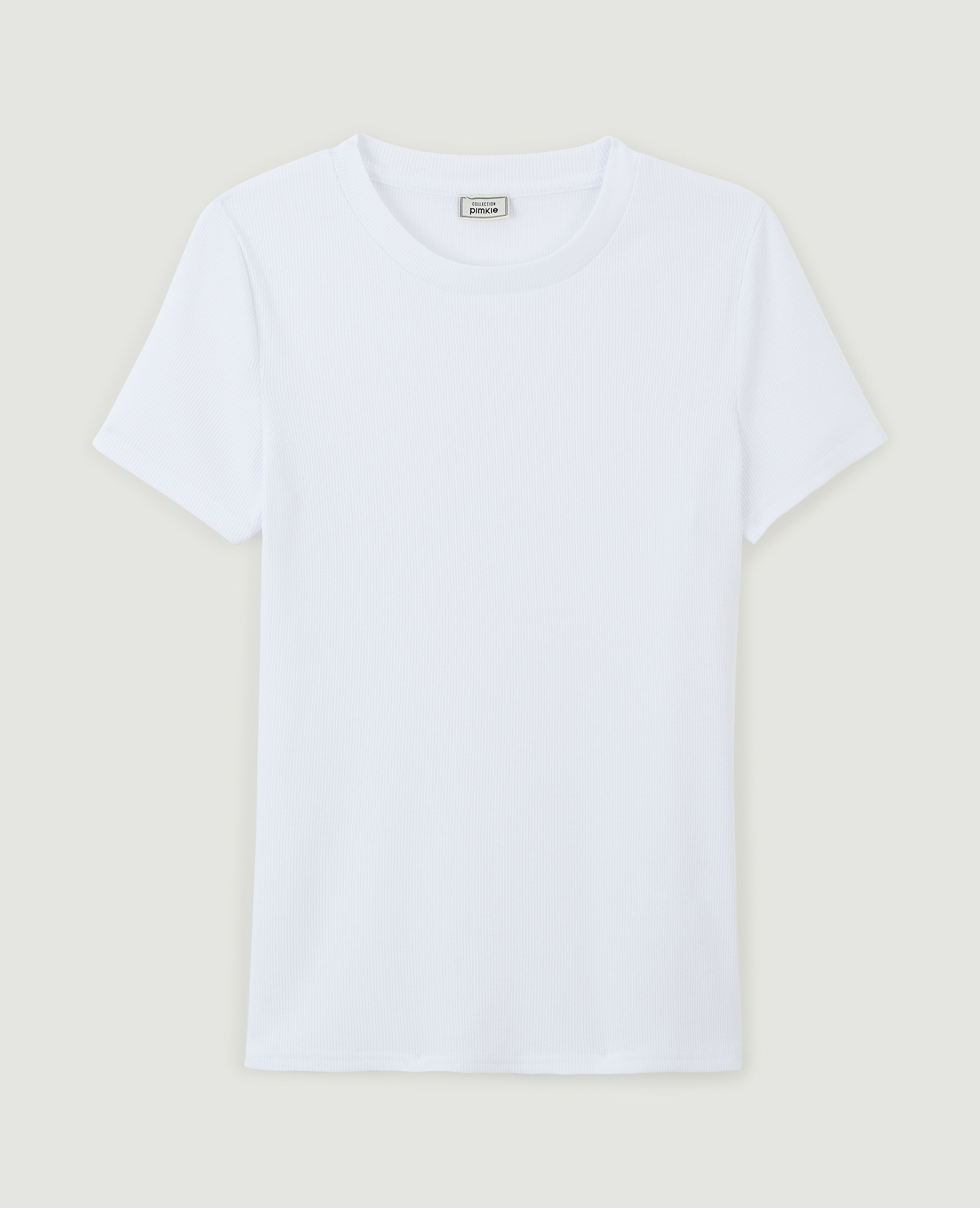 Top maille côtelée blanc - Pimkie