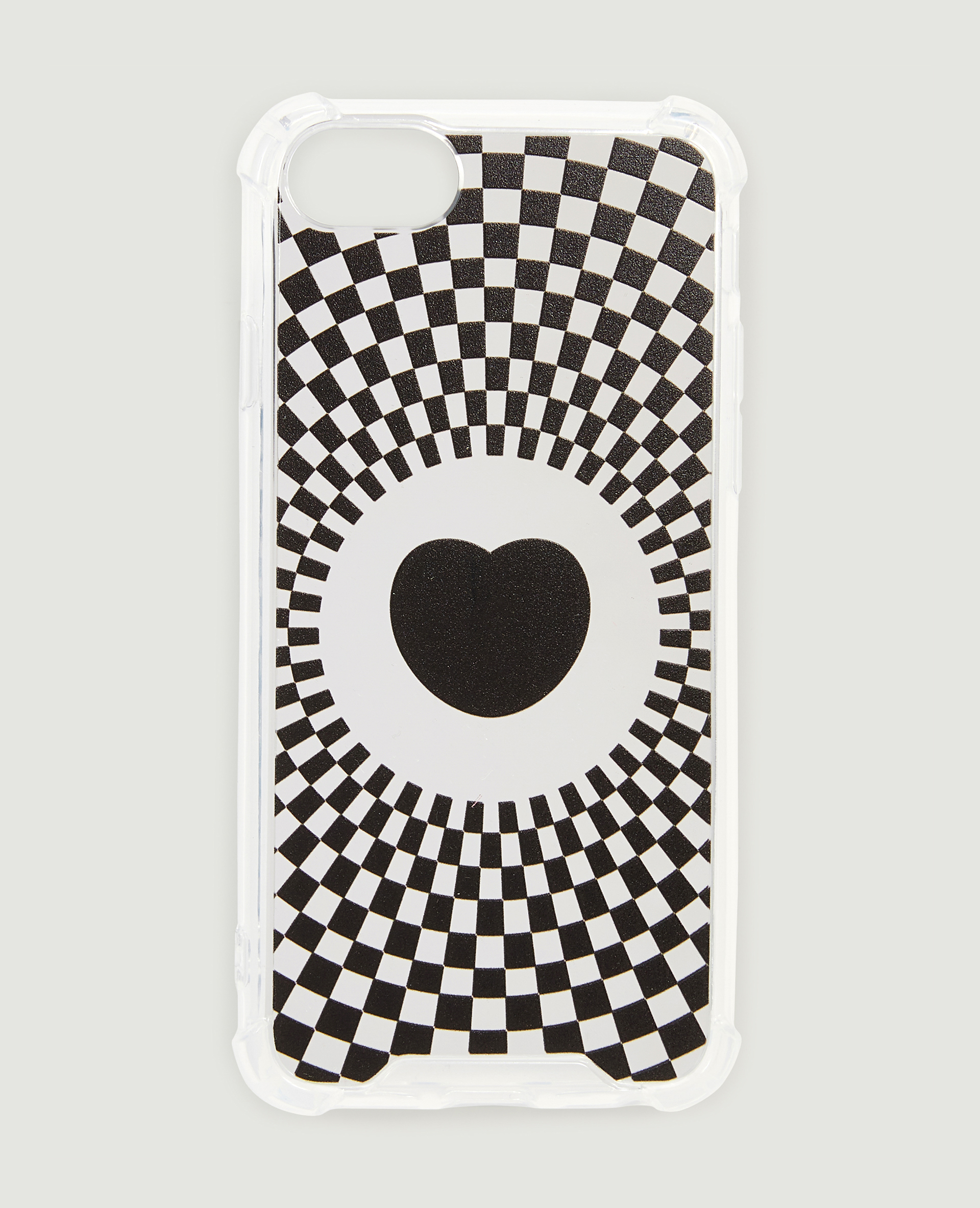 Coque de téléphone motif cœur psychédélique noir - Pimkie