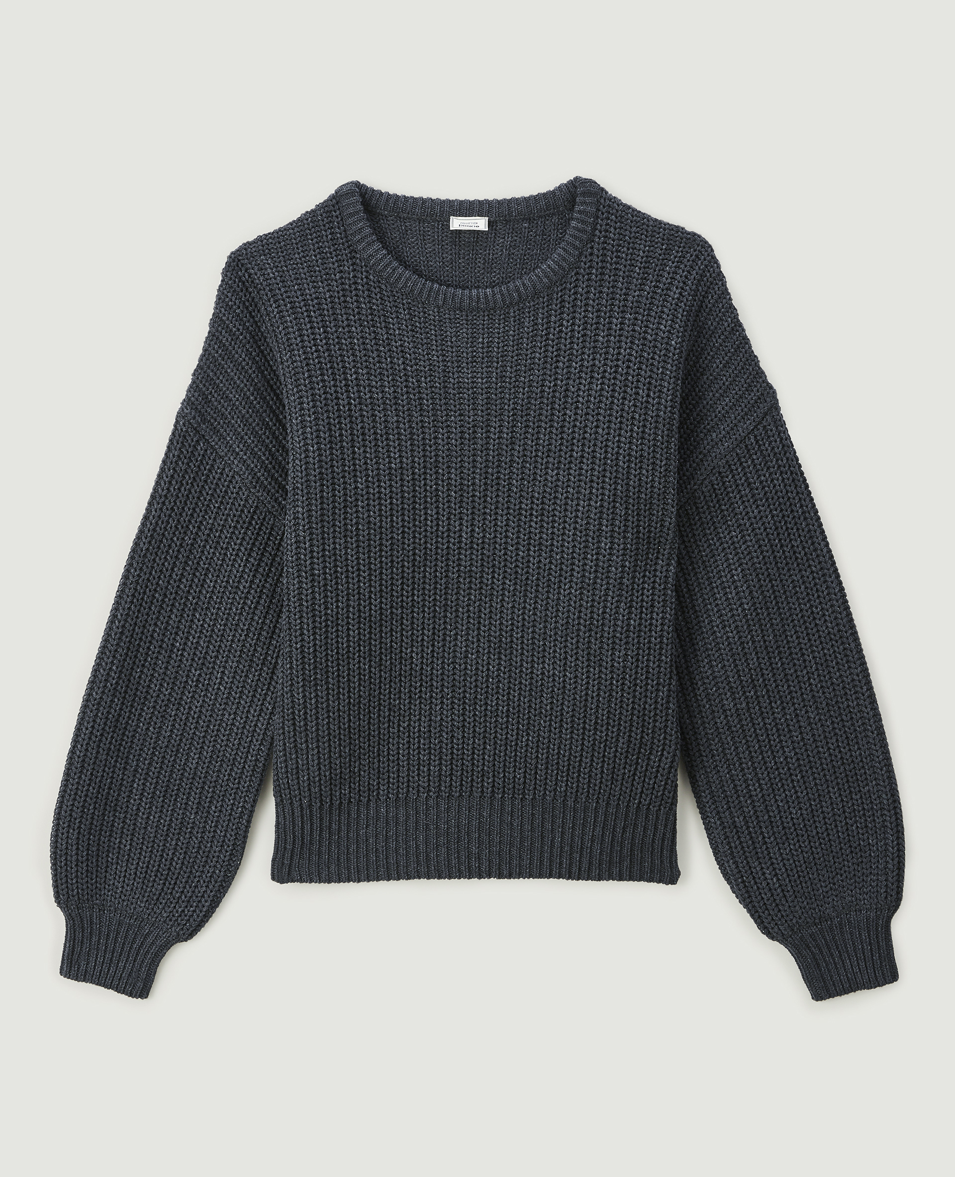 Pull grosse maille gris clair chiné - Pimkie
