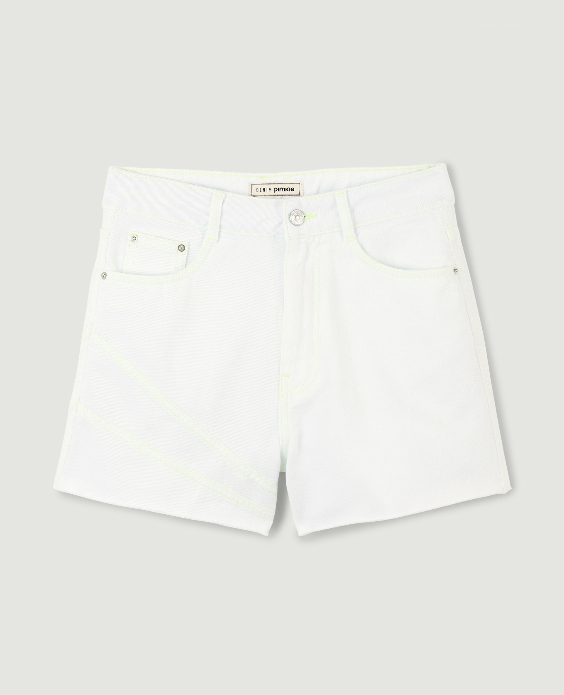 Short en jean taille haute blanc - Pimkie