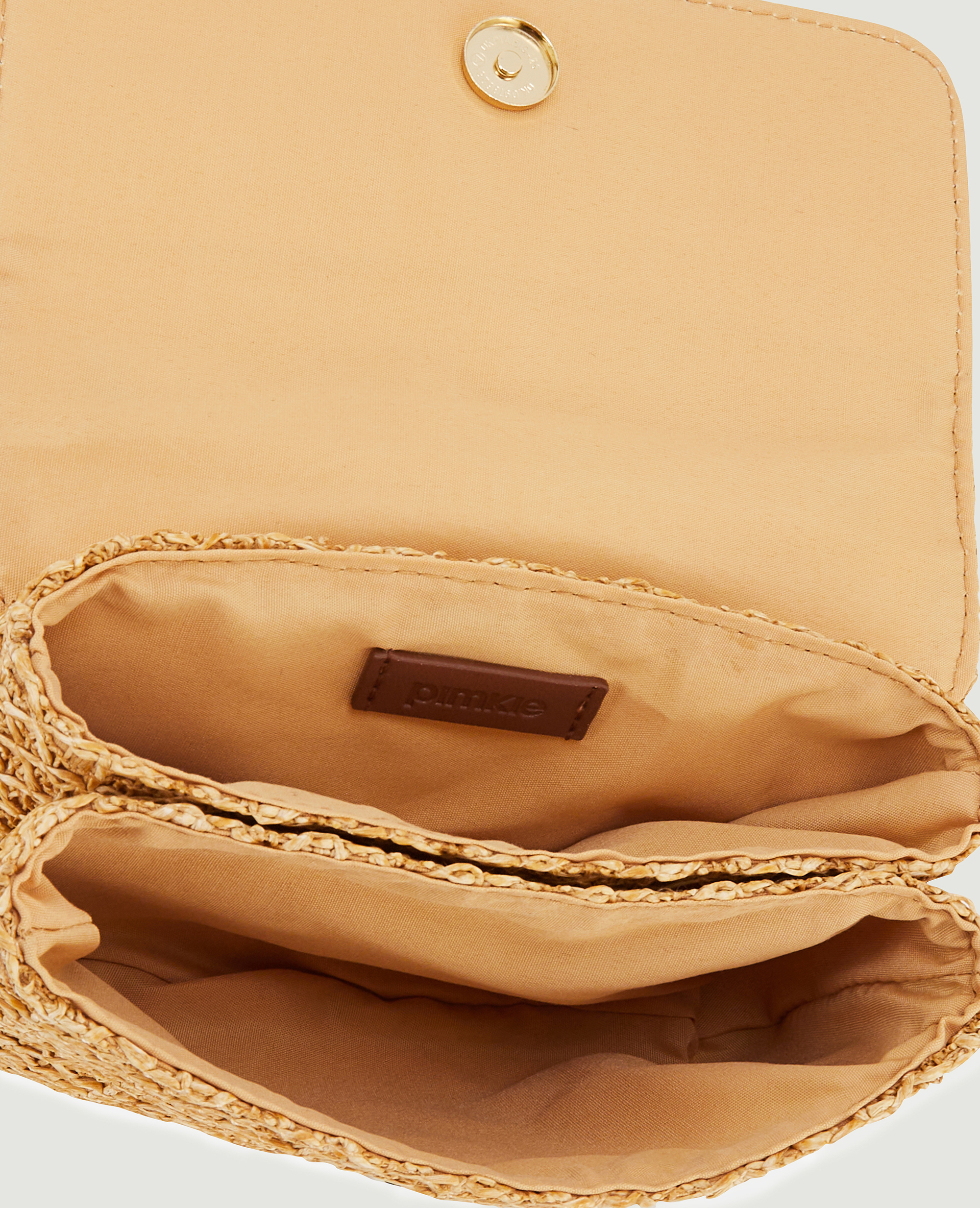Sac pochette en raphia avec chaine sable - Pimkie