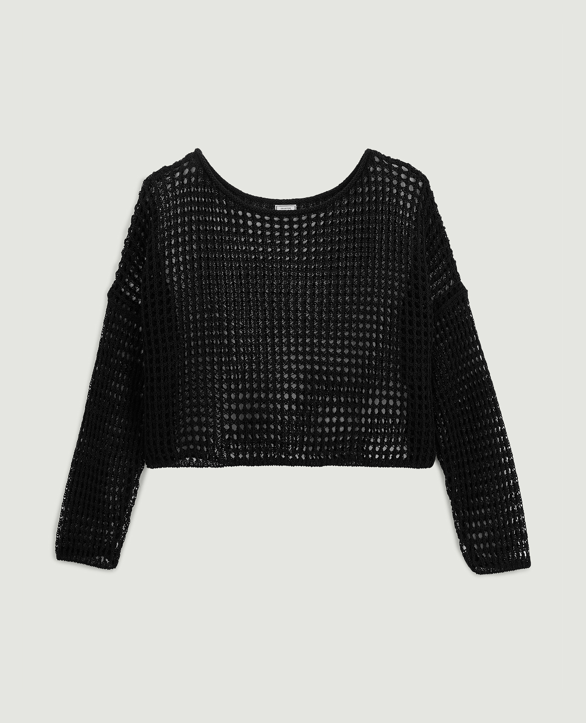 Pull cropped en filet noir - Pimkie