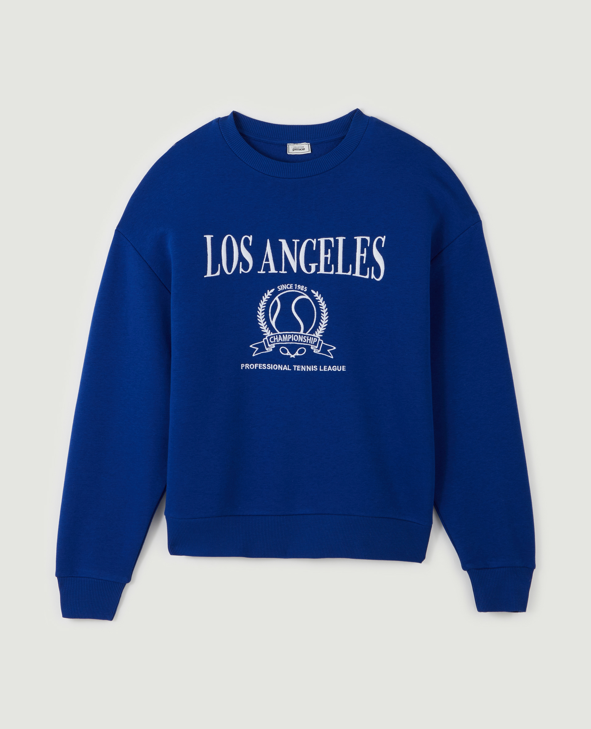 Sweat oversize brodé bleu électrique - Pimkie