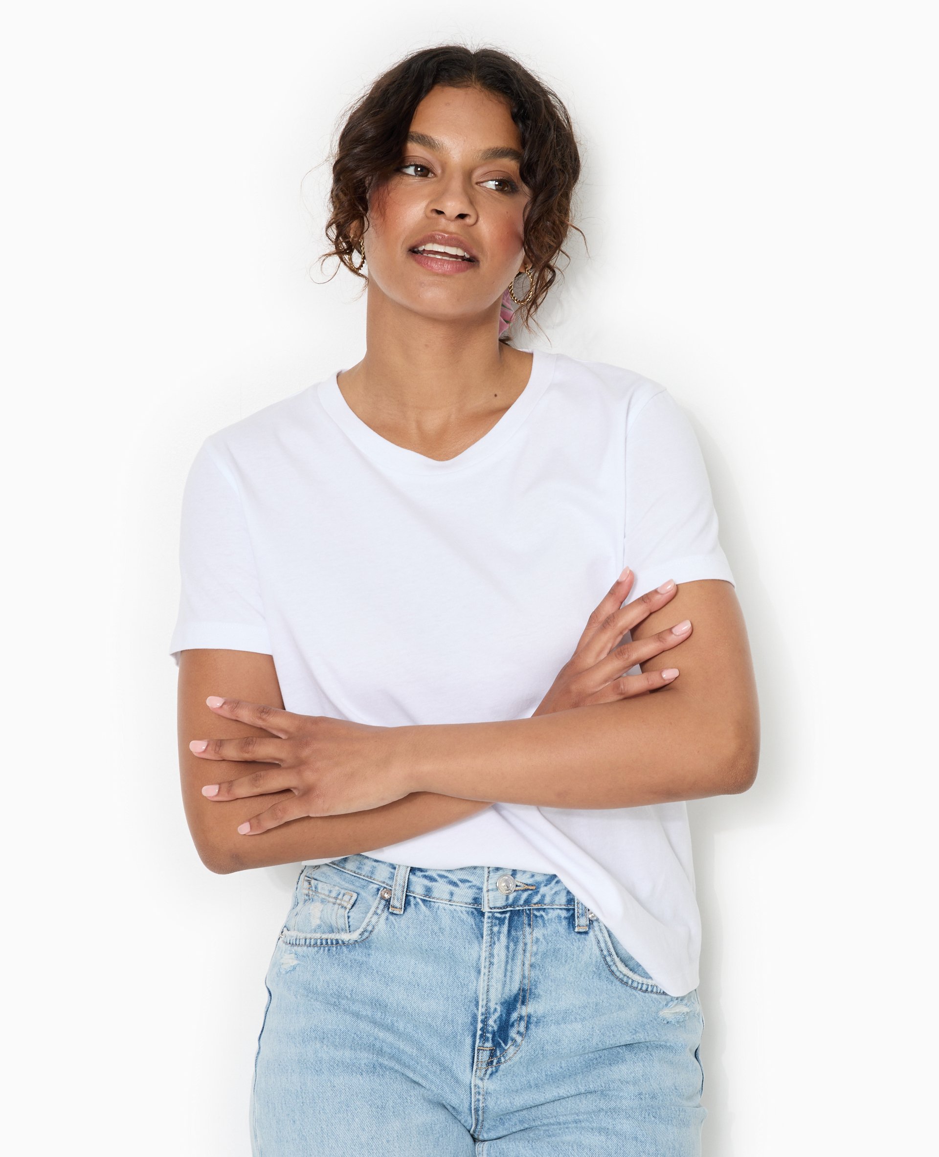 T-shirt basique col rond blanc - Pimkie