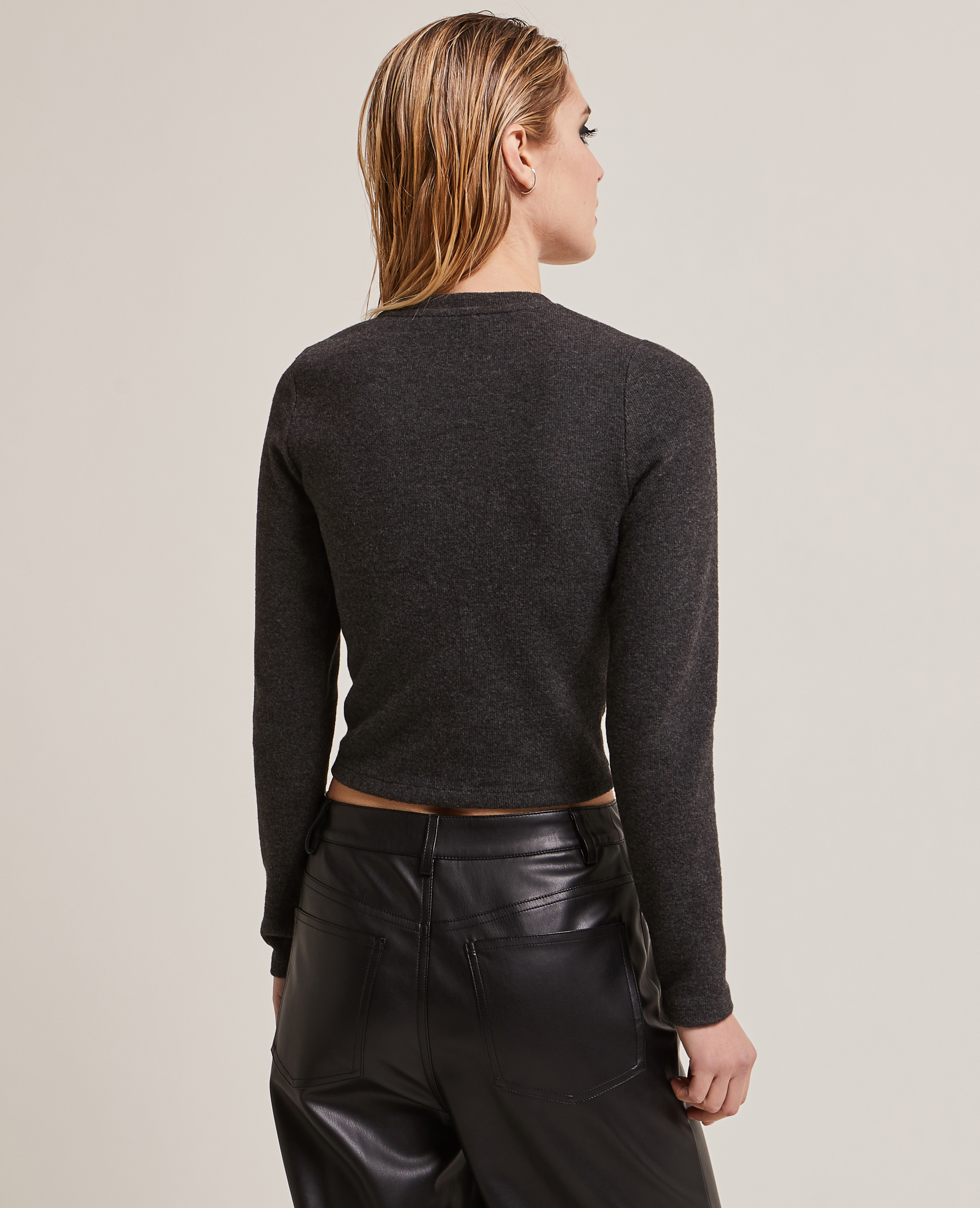 Pull façon corset gris chiné - Pimkie