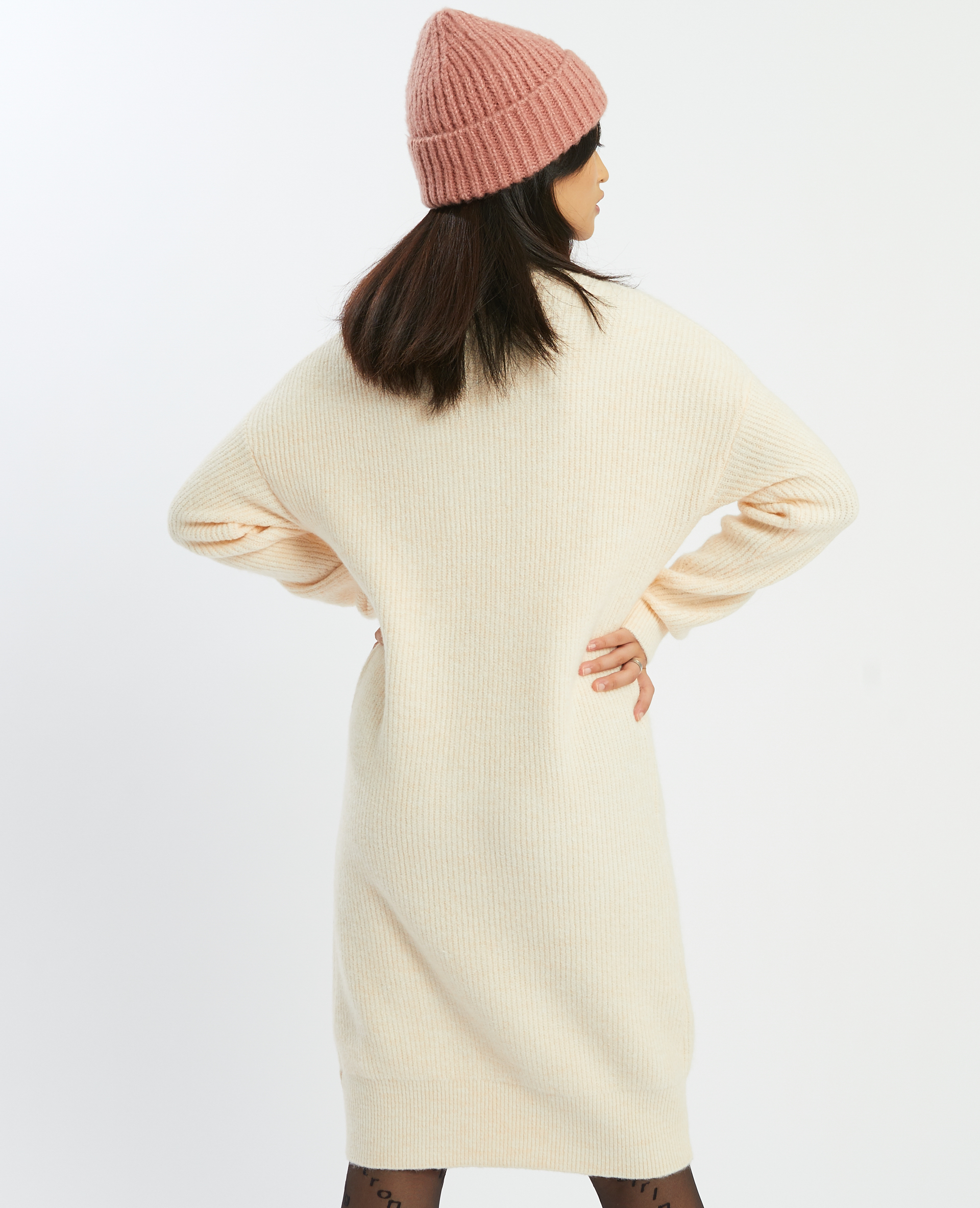Robe pull col roulé beige - Pimkie