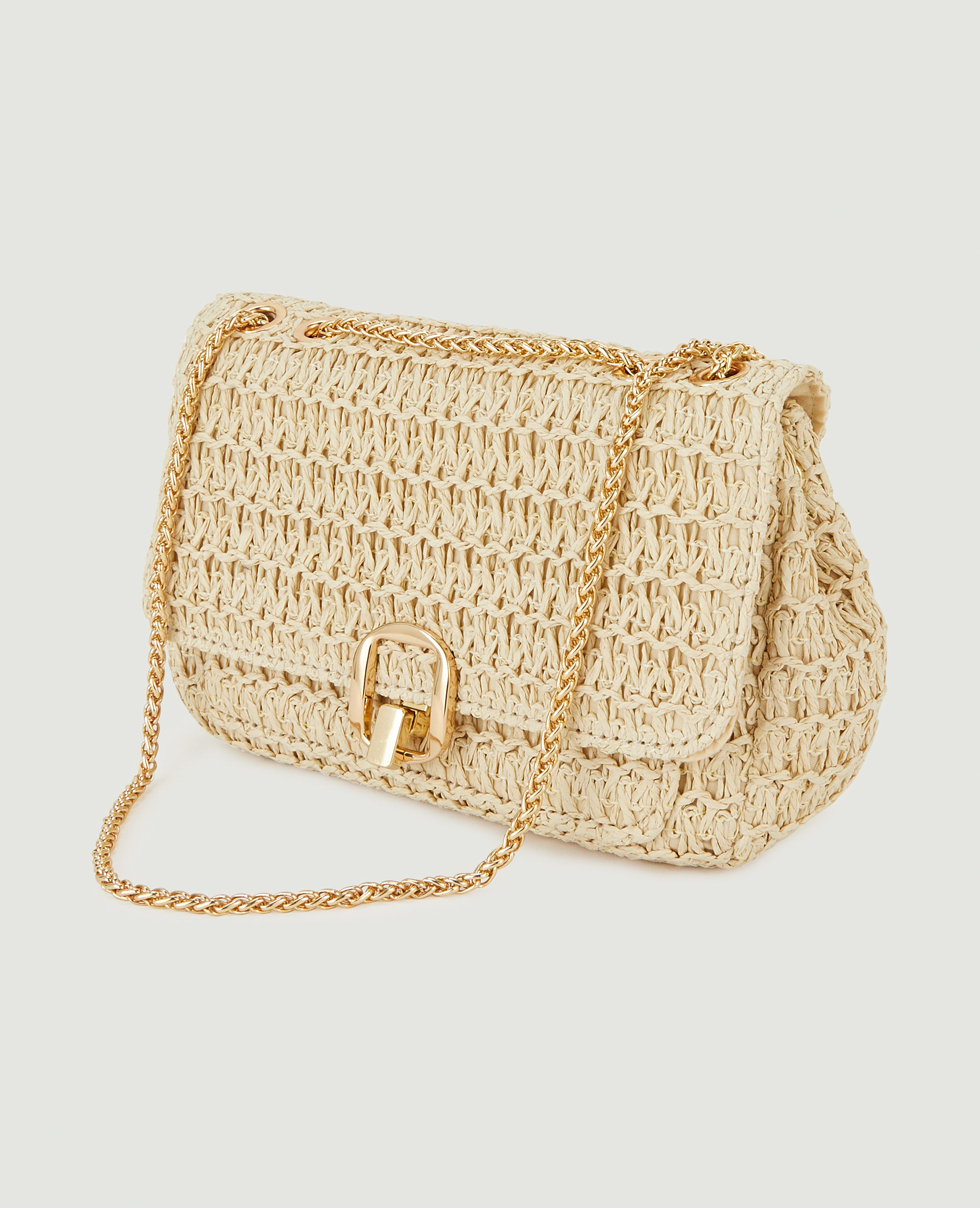 Sac en raphia avec chaine sable - Pimkie