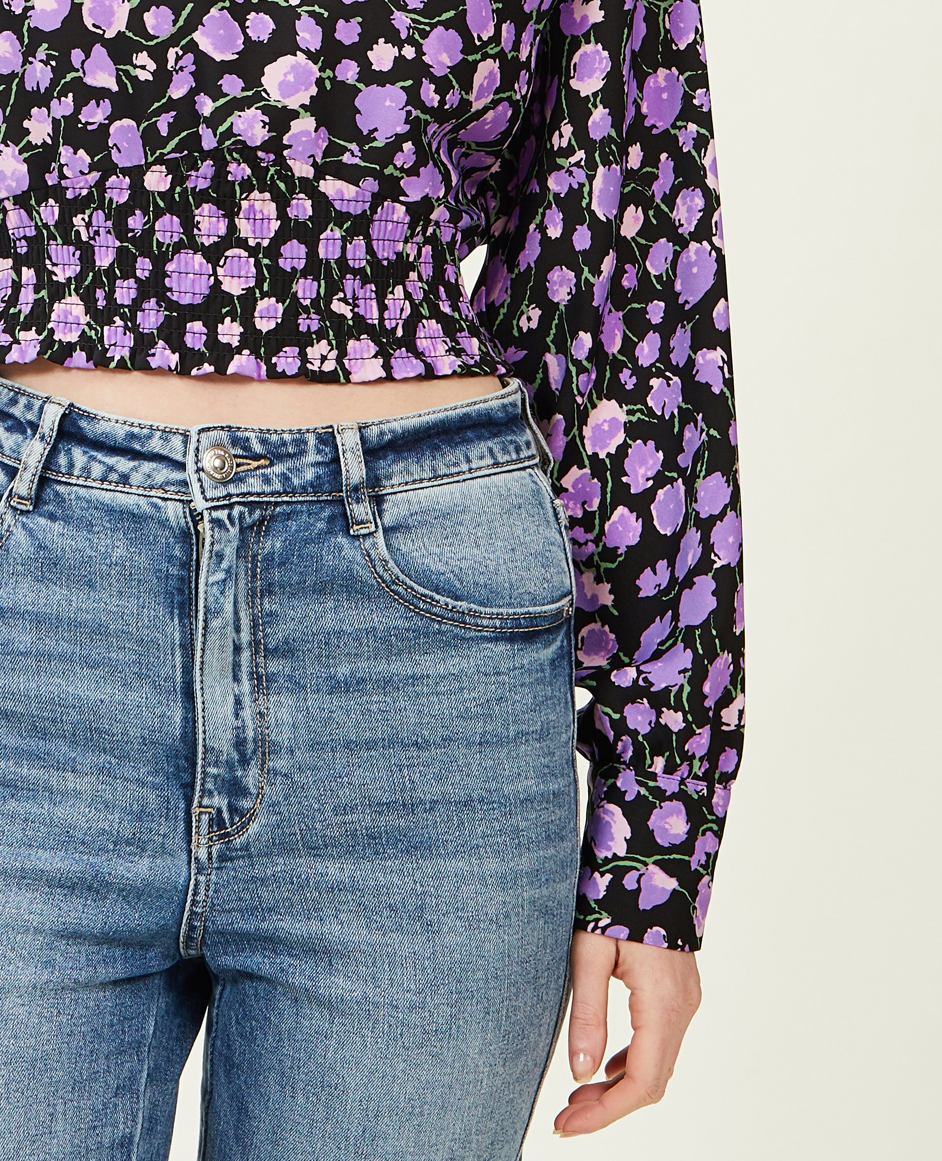 Blouse avec manches chauve-souris violet - Pimkie