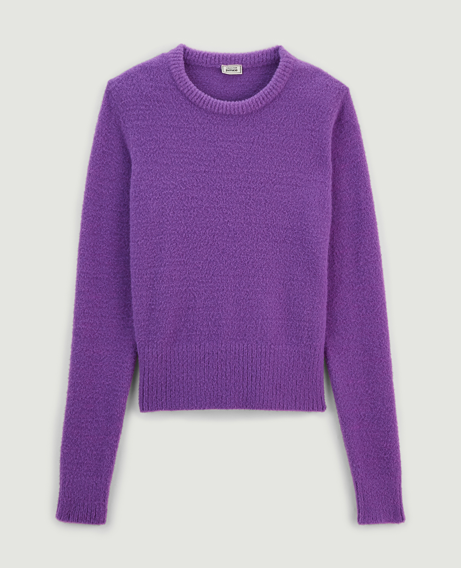 Pull col rond maille fluffy violet - Pimkie