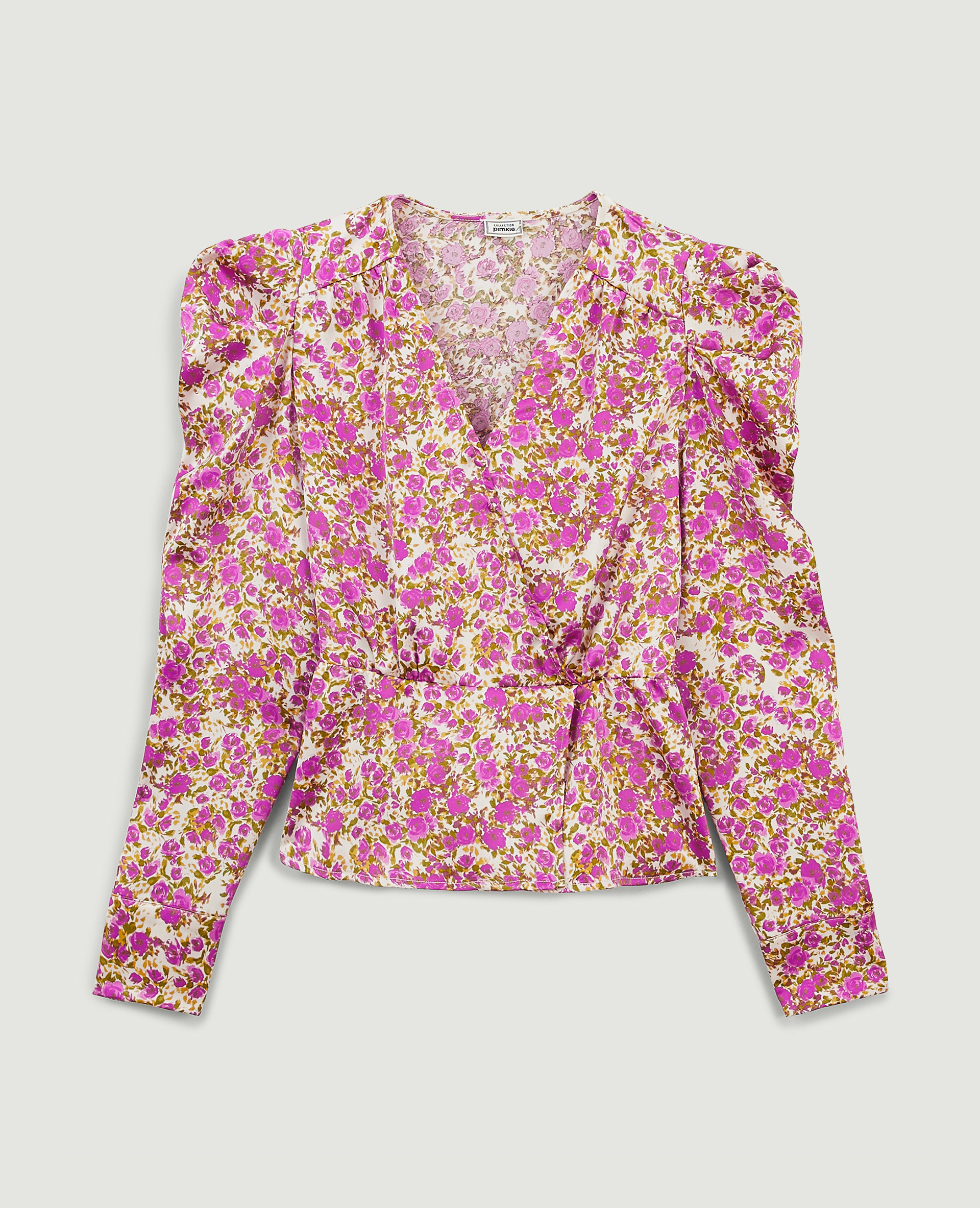 Blouse satinée cache-cœur rose - Pimkie