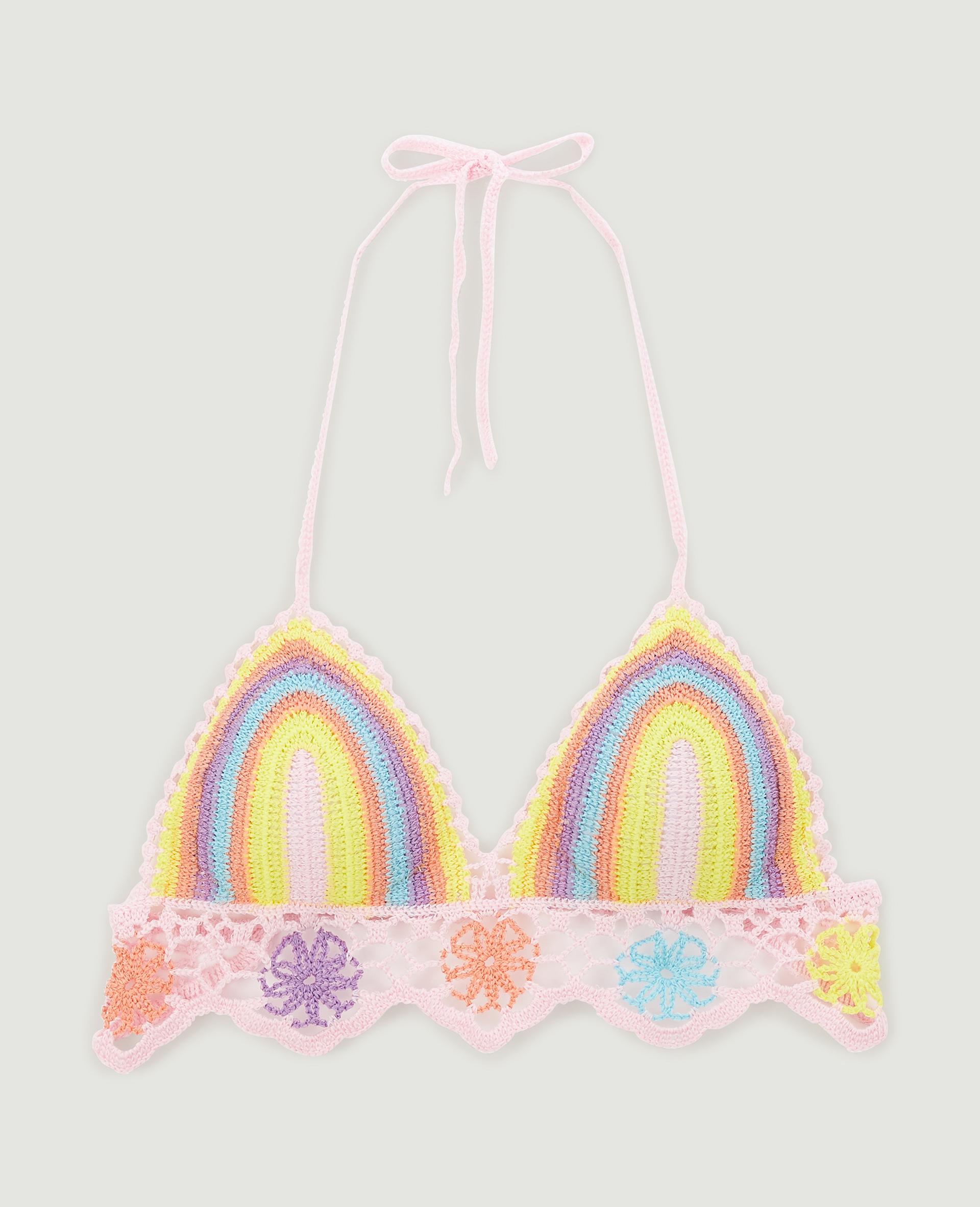 Haut de maillot de bain crochet rose - Pimkie