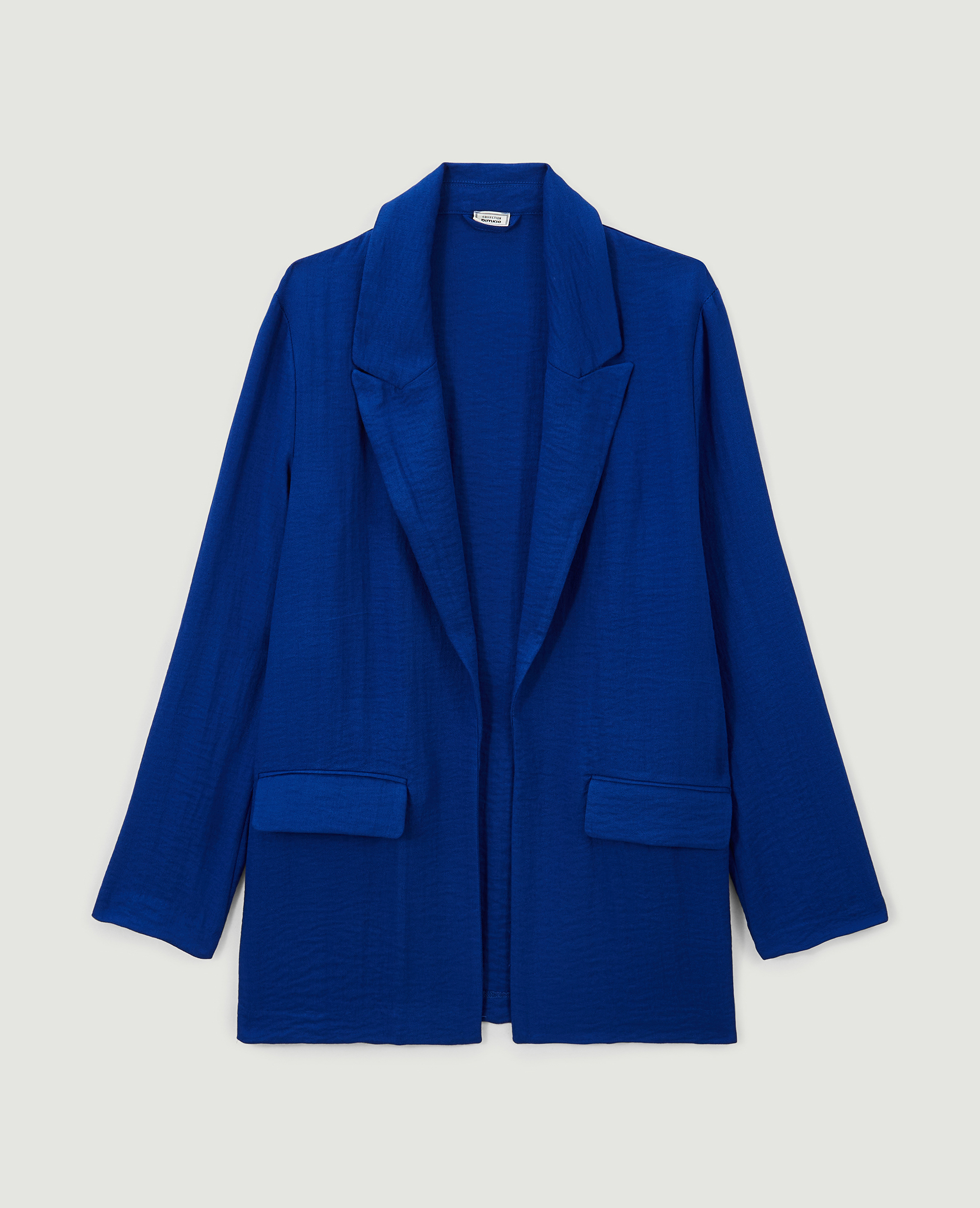 Veste blazer effet lin bleu électrique - Pimkie