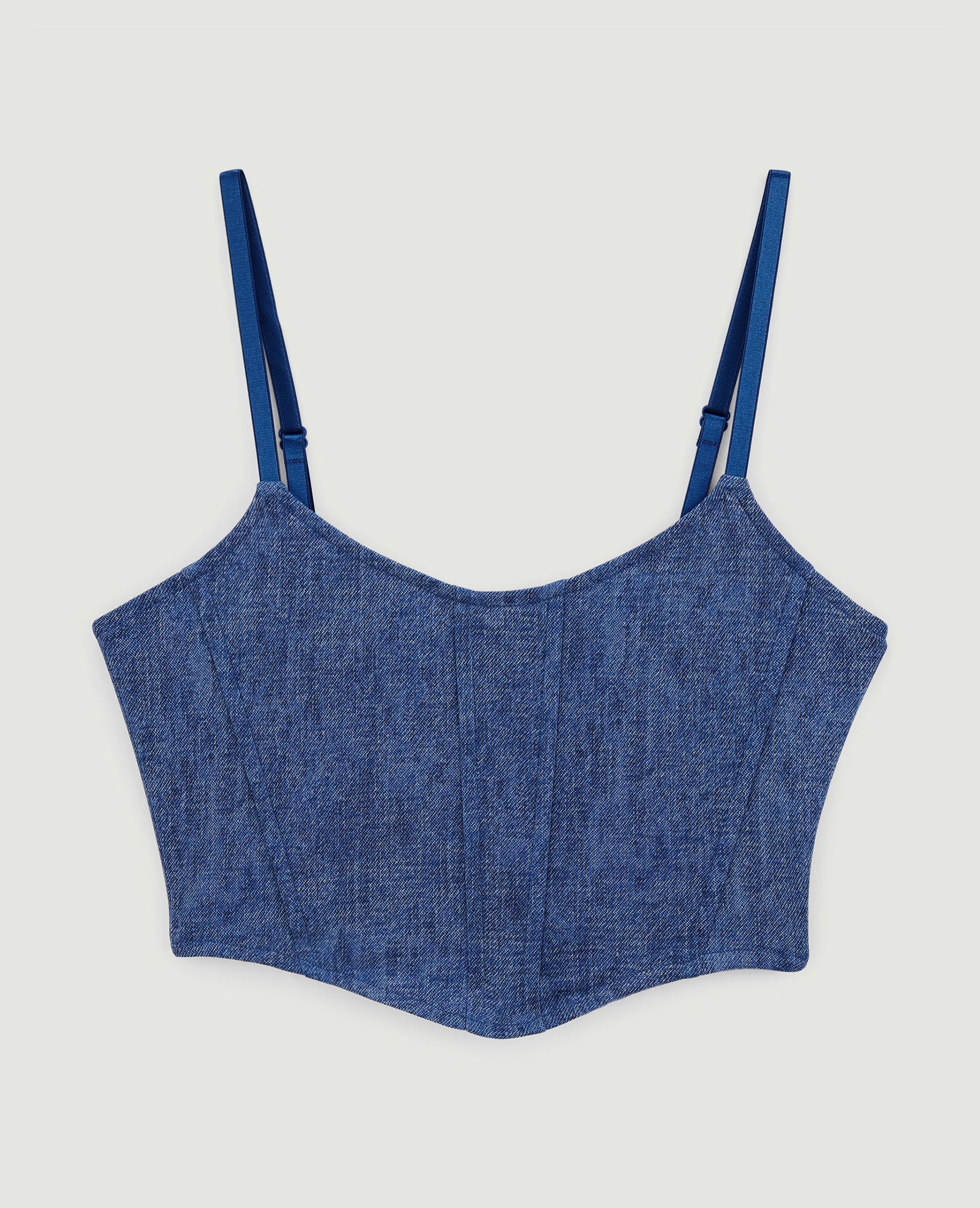 Brassière façon corset bleu - Pimkie