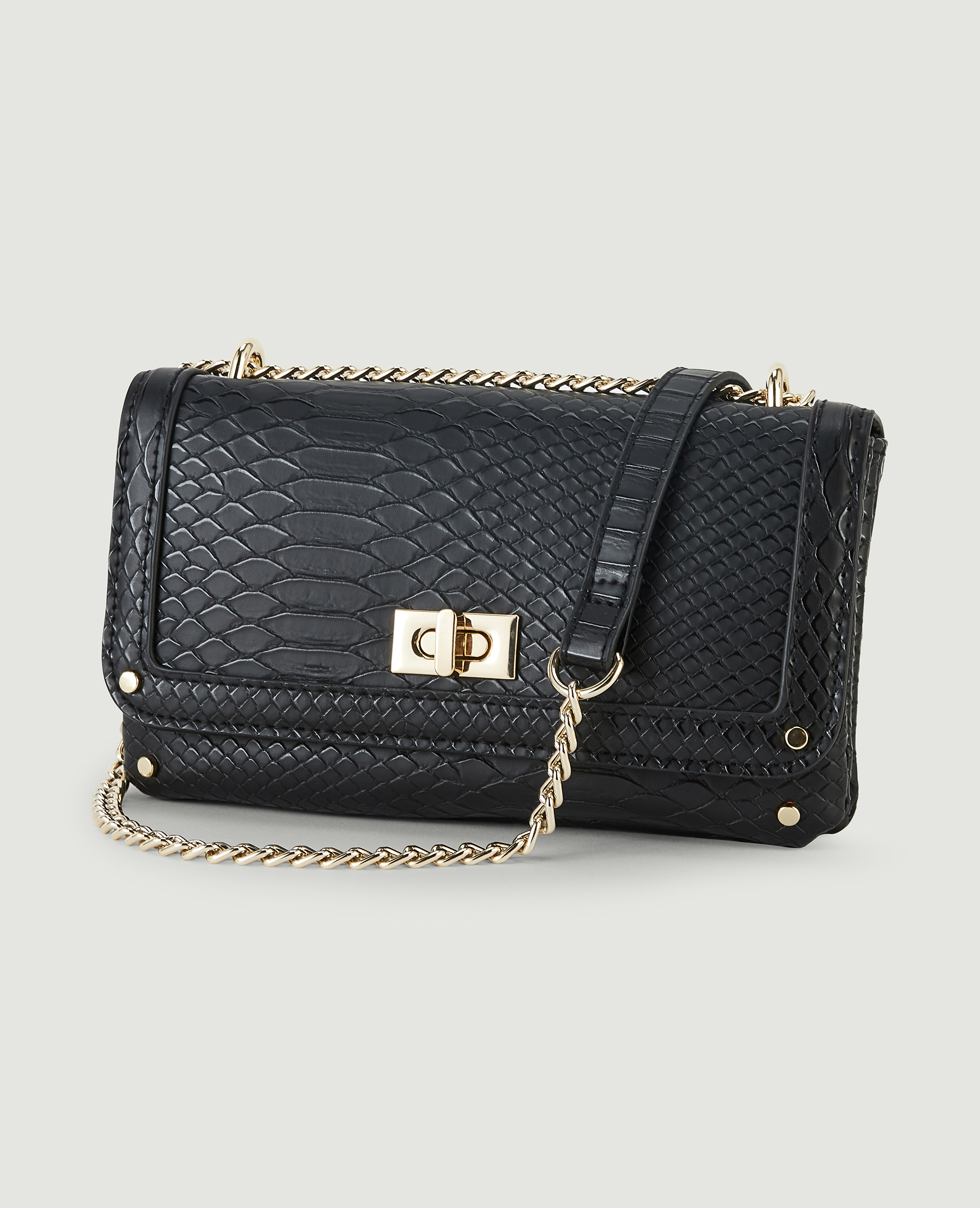Sac pochette avec chaines noir - Pimkie