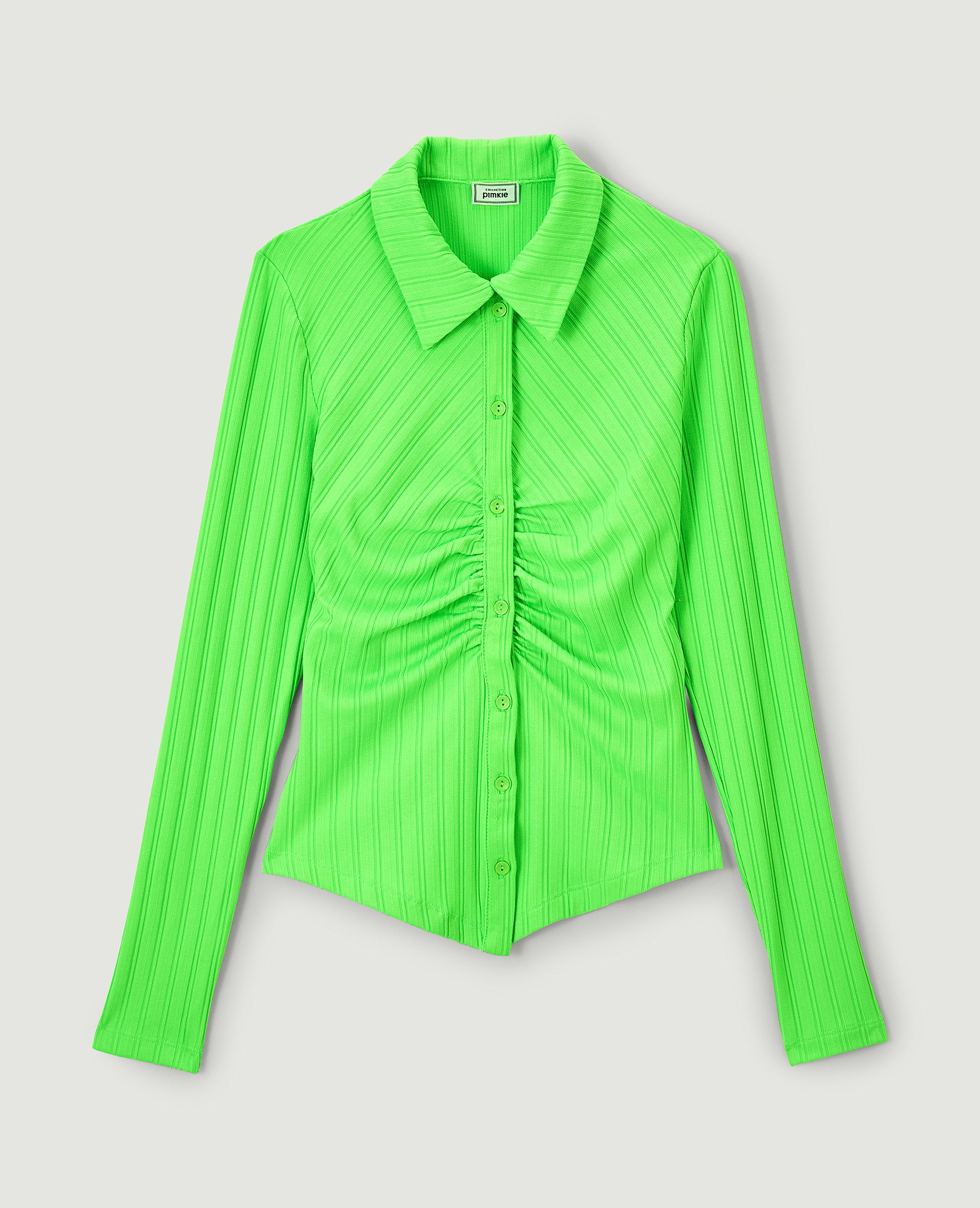Chemisier en maille rayée vert - Pimkie