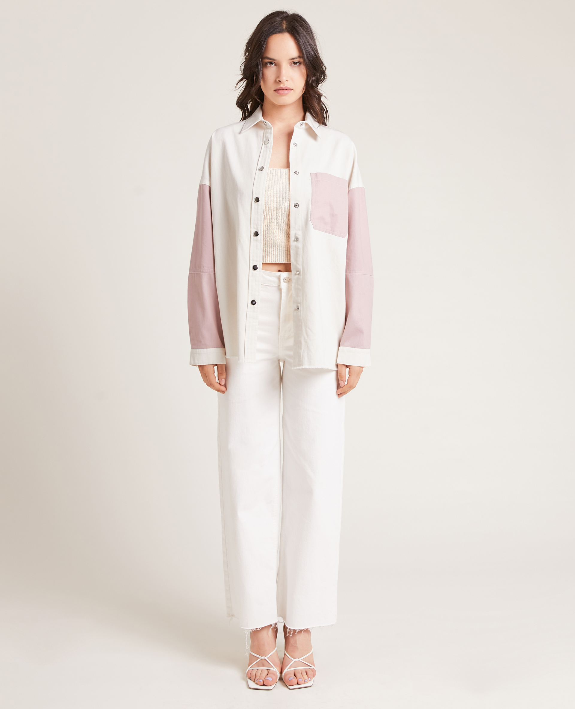 Chemise longue bicolore rose - Pimkie