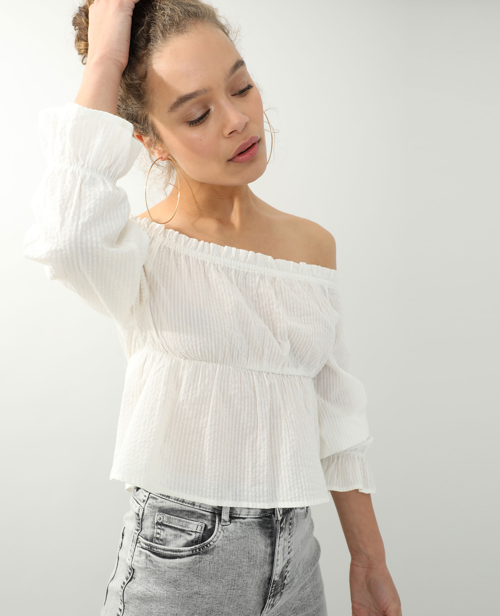 Blouse cheap col bardot