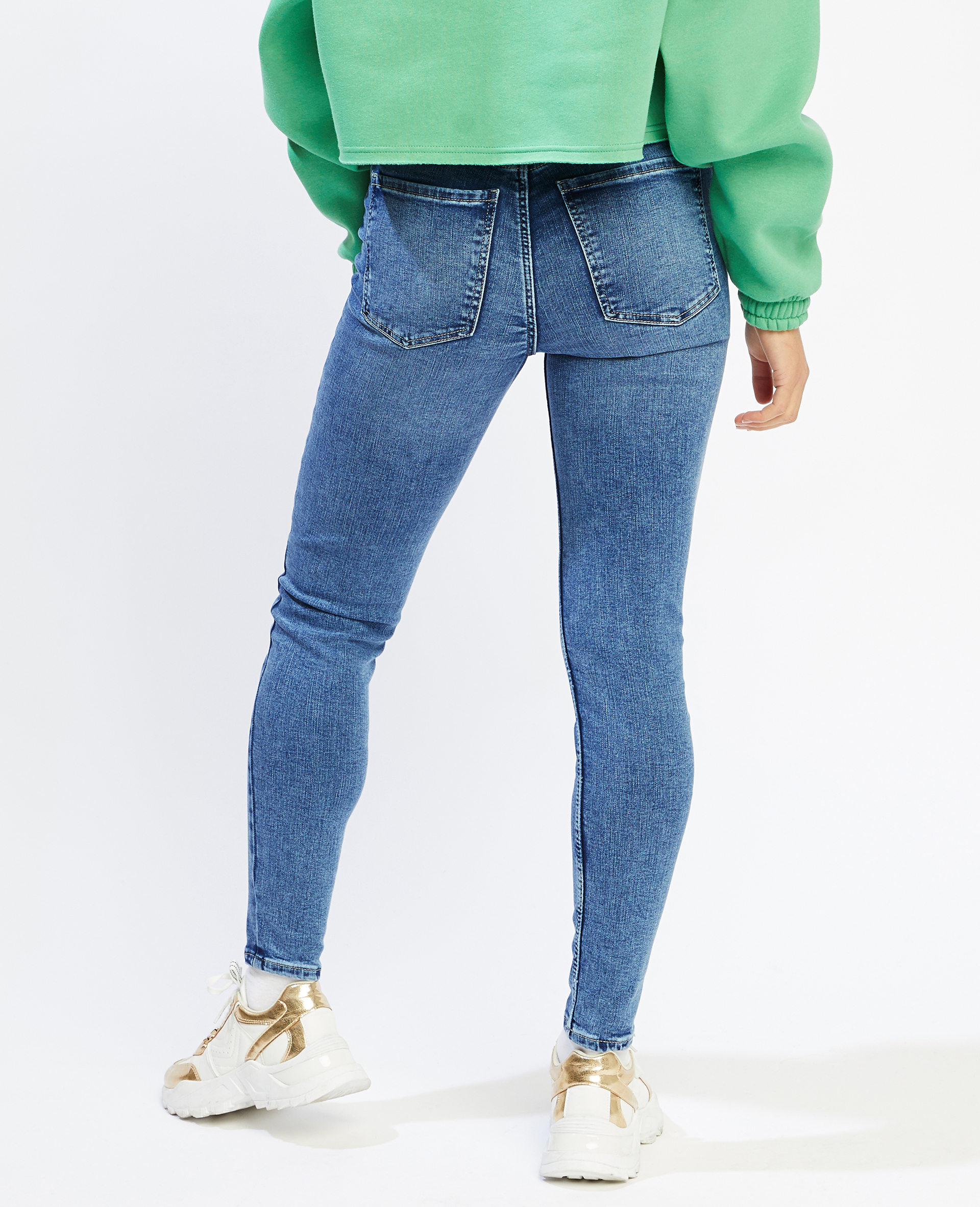 Jean skinny taille haute bleu denim - Pimkie