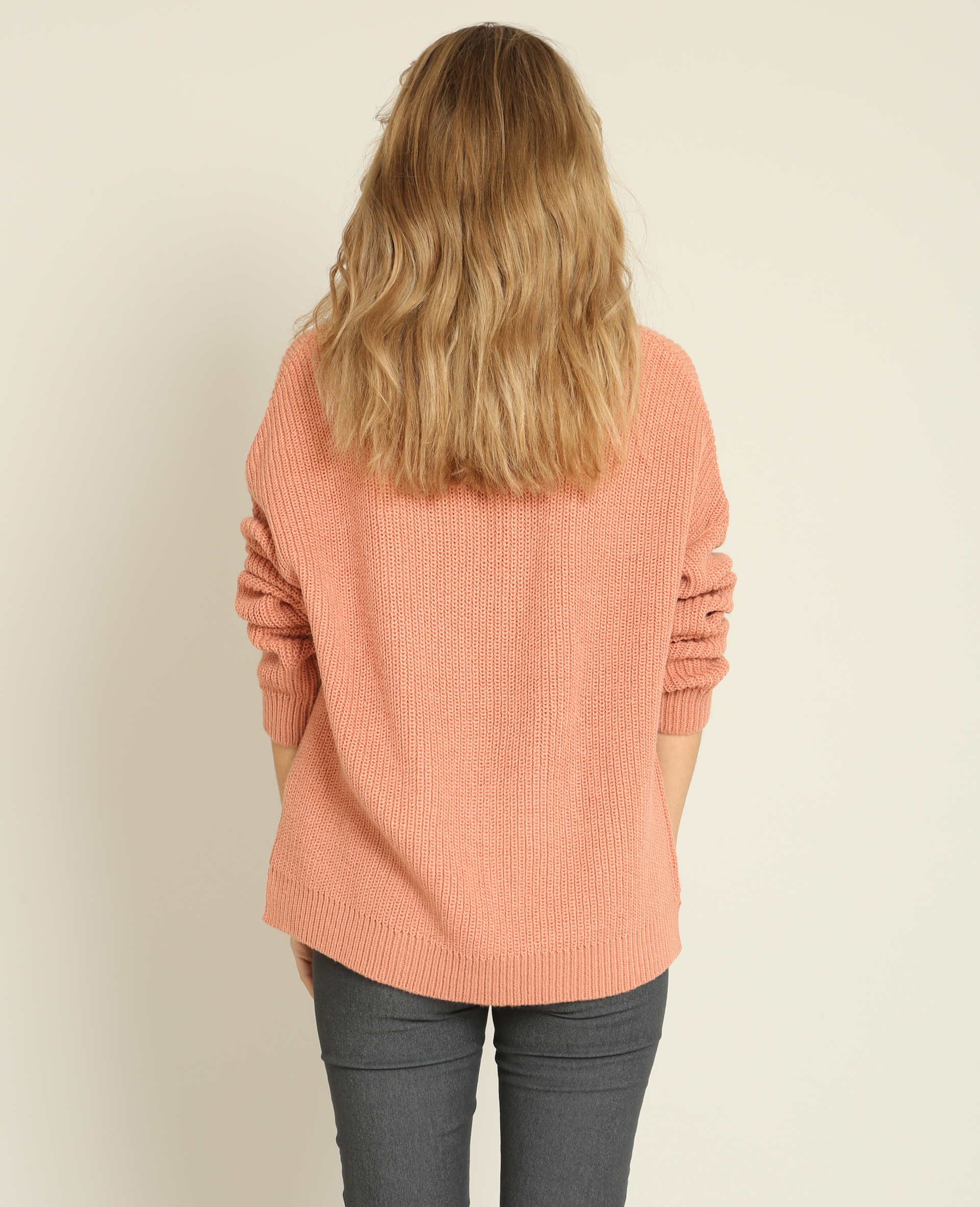 Pull basique rose poudré - 403880I25A02 | Pimkie