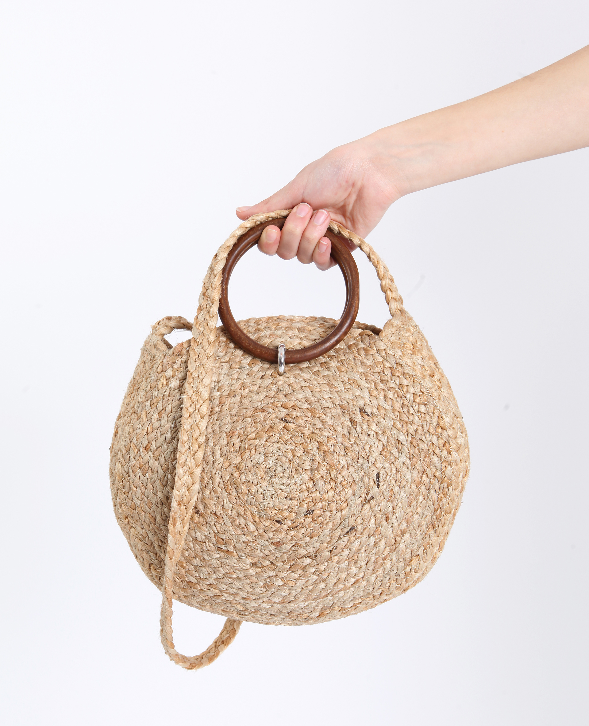 Sac rond paille camaieu deals