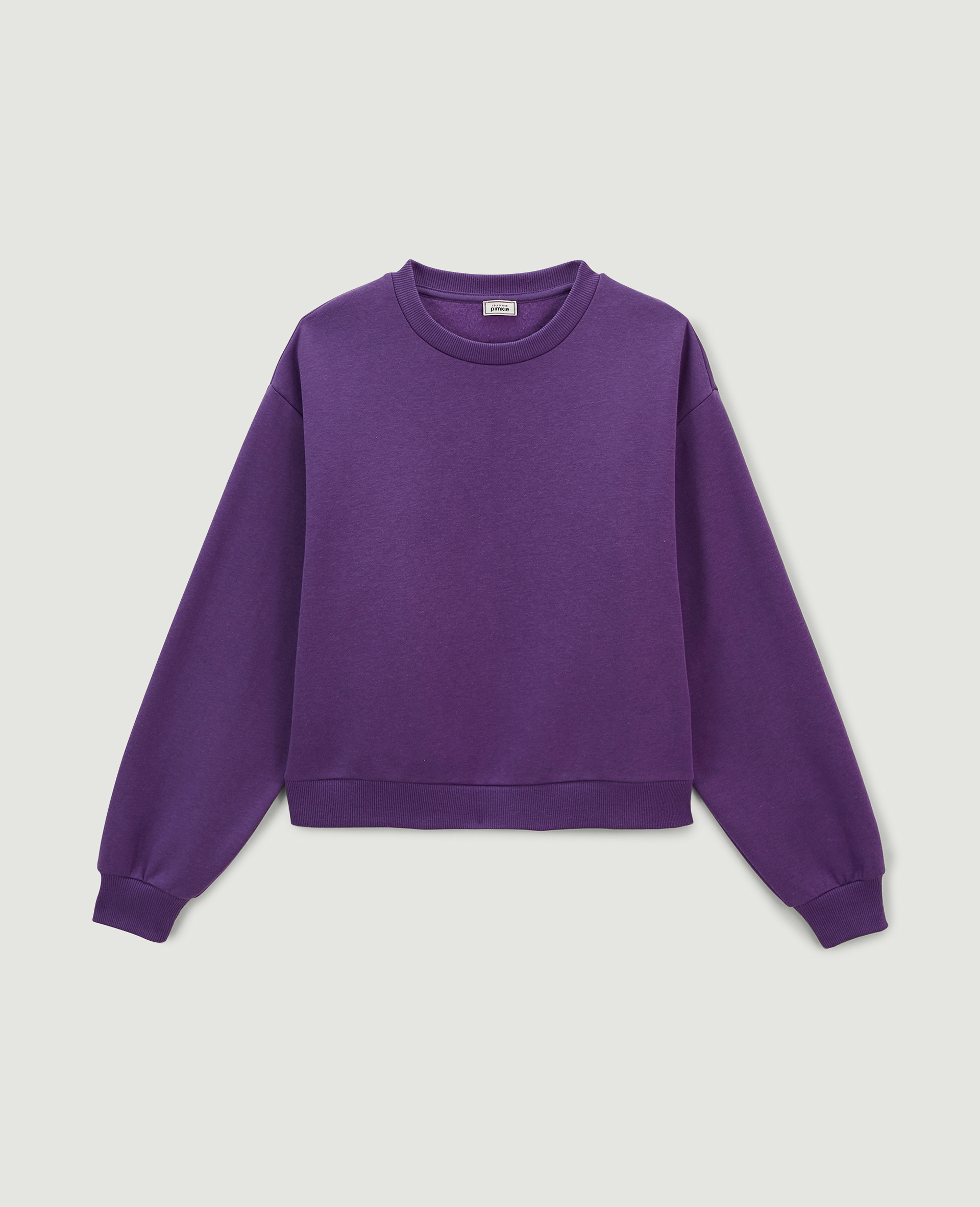 Sweat court col rond violet - Pimkie