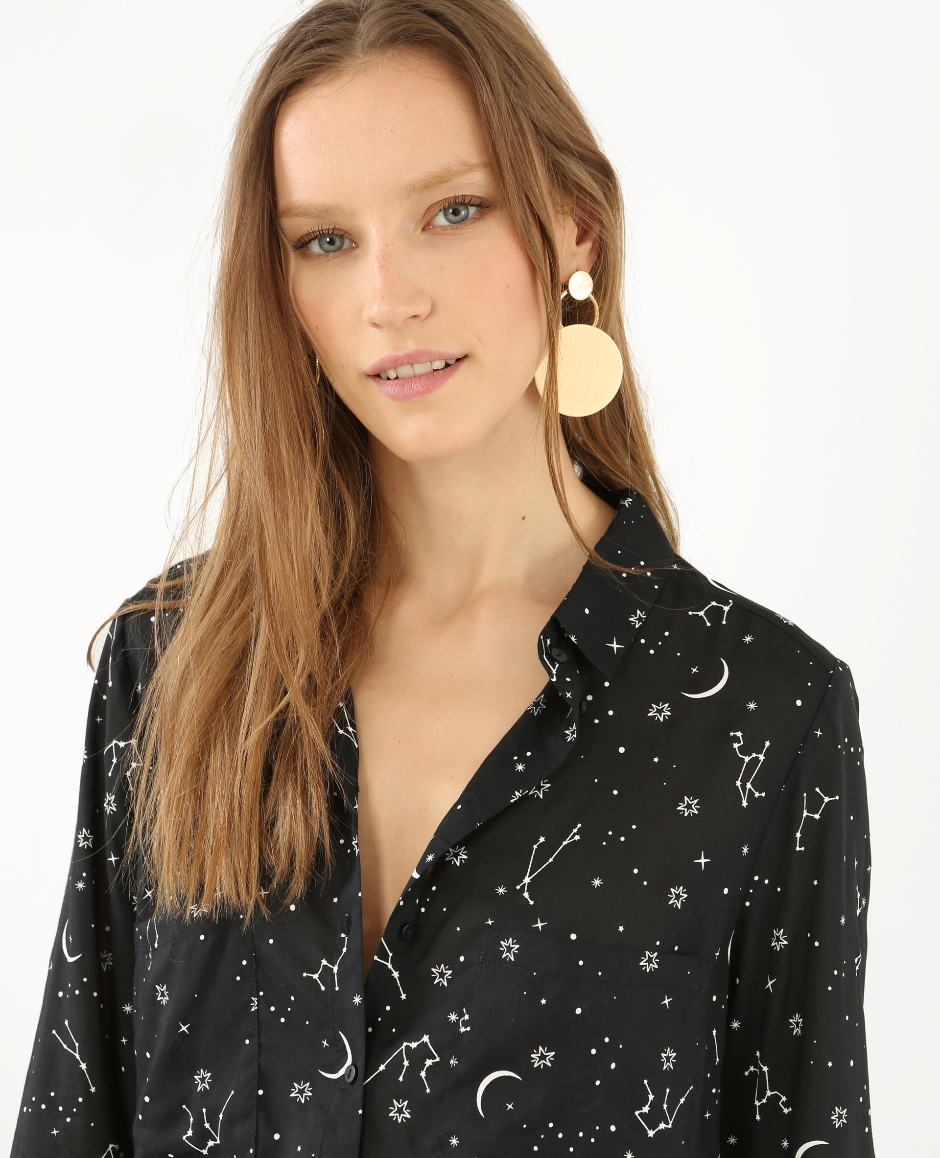 Chemise imprimée noir - Pimkie