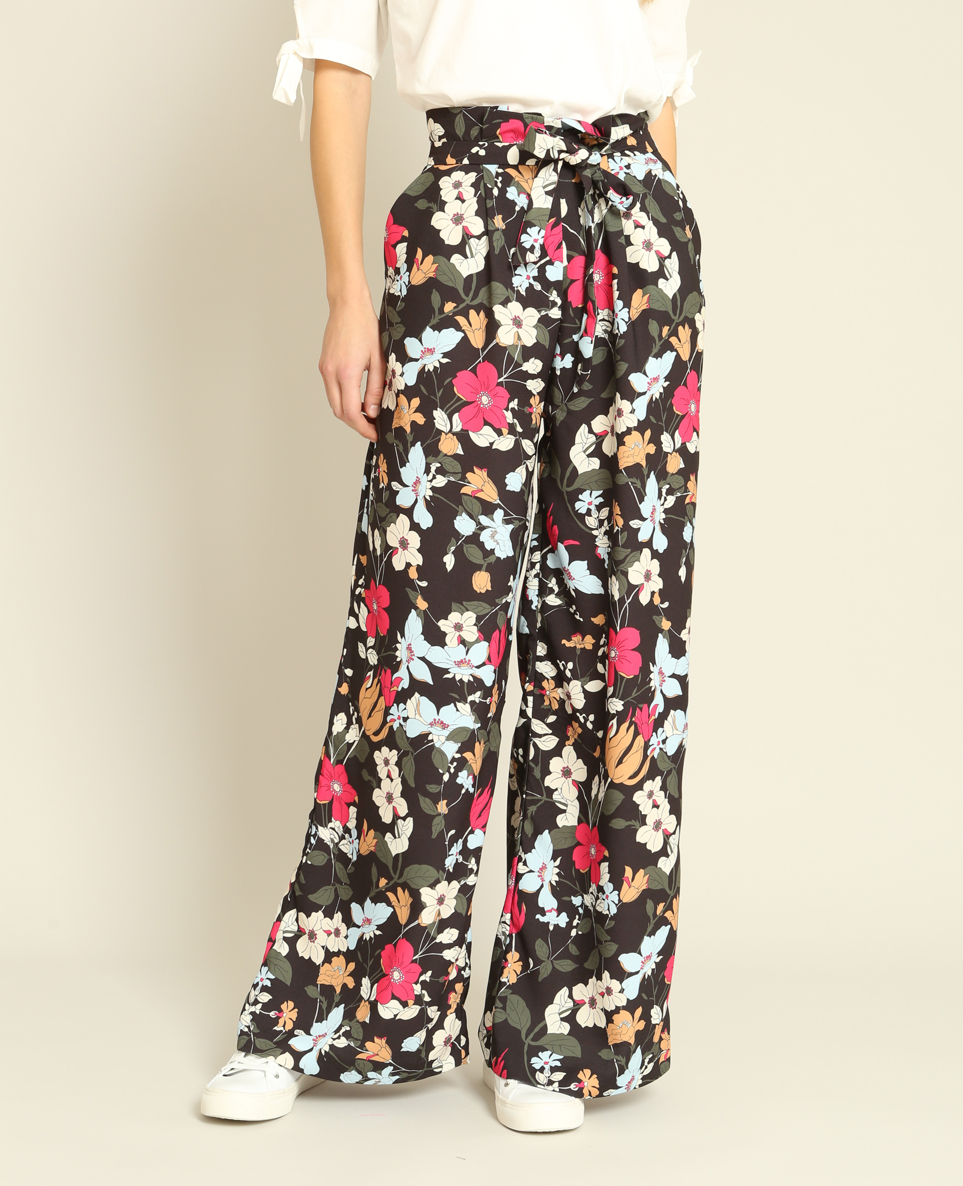 Pantalon sales palazzo fleuri
