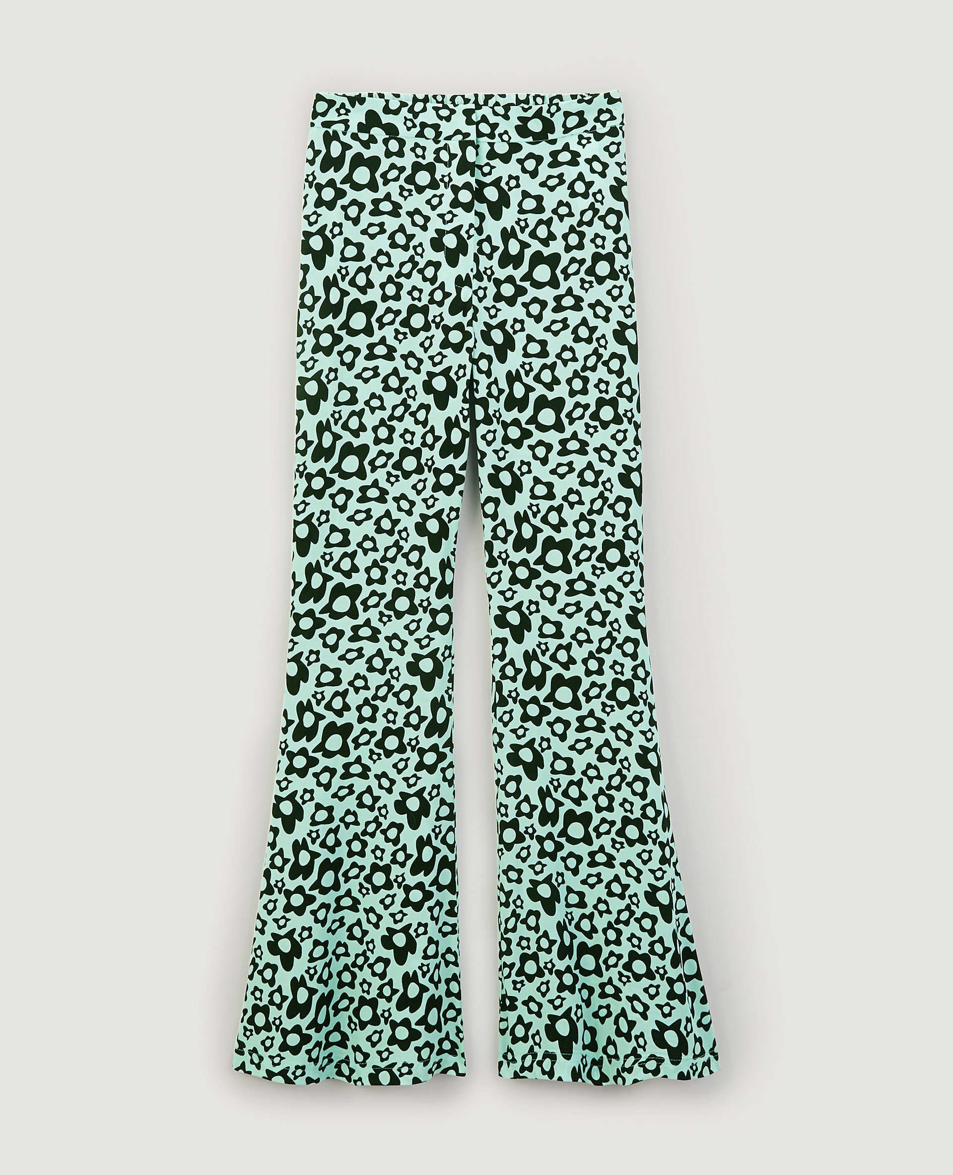 Pantalon flare taille haute SMALL bleu turquoise - Pimkie
