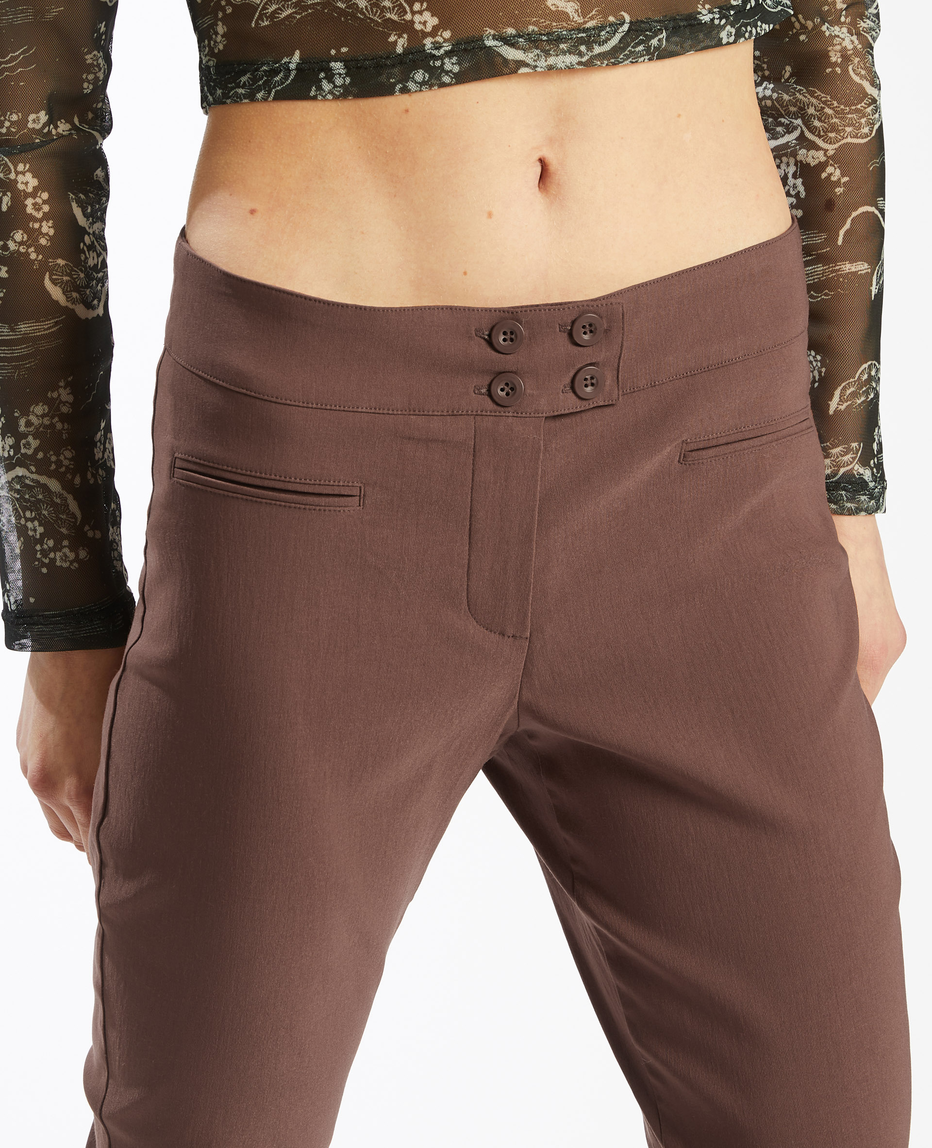 Pantalon taille basse et bas évasés Pimkie