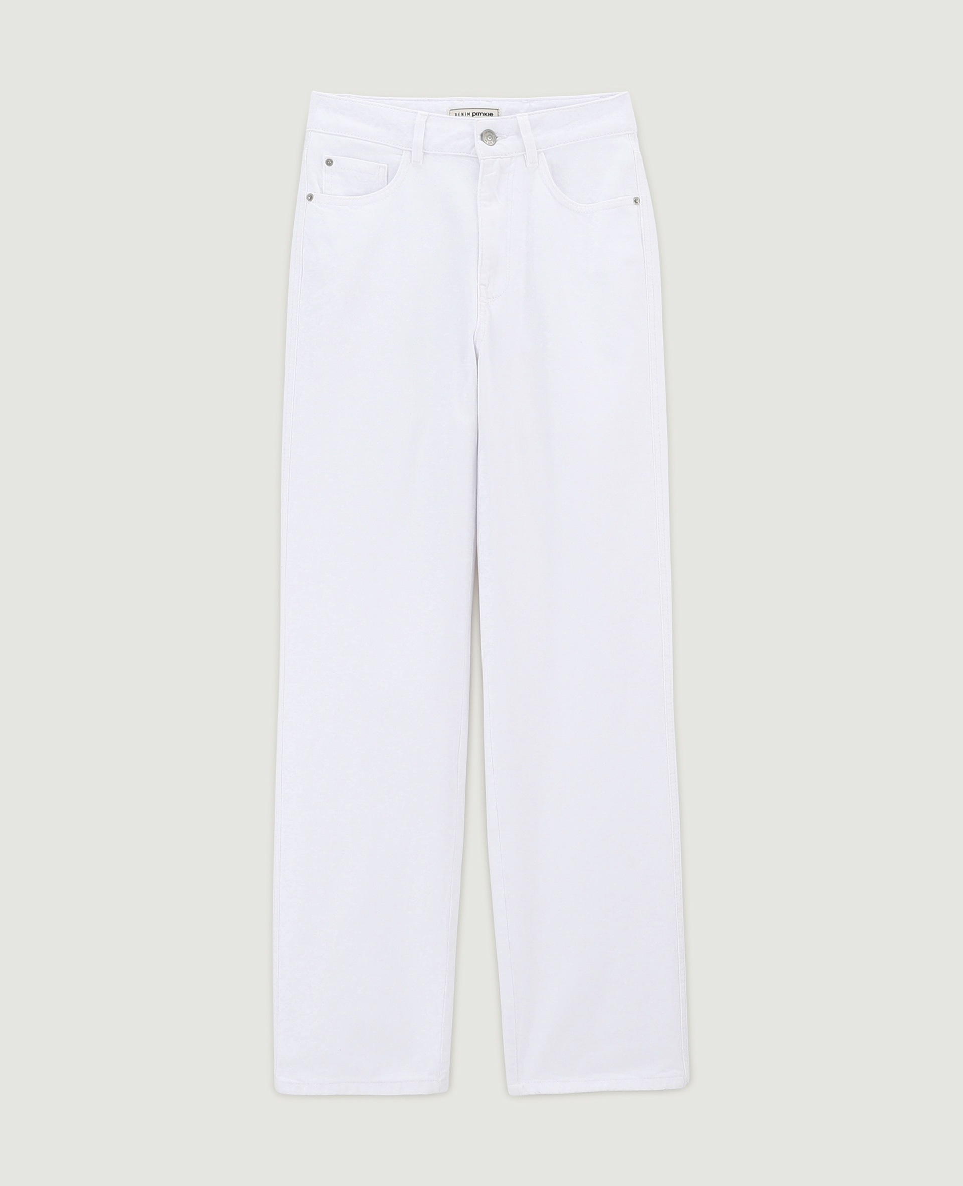 Jean straight taille haute blanc - Pimkie