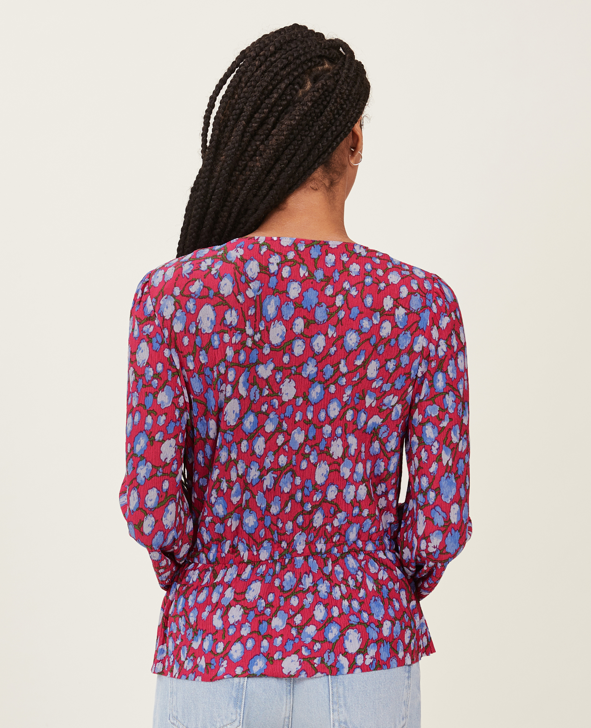 Blouse en tissu fluide rose fuchsia - Pimkie