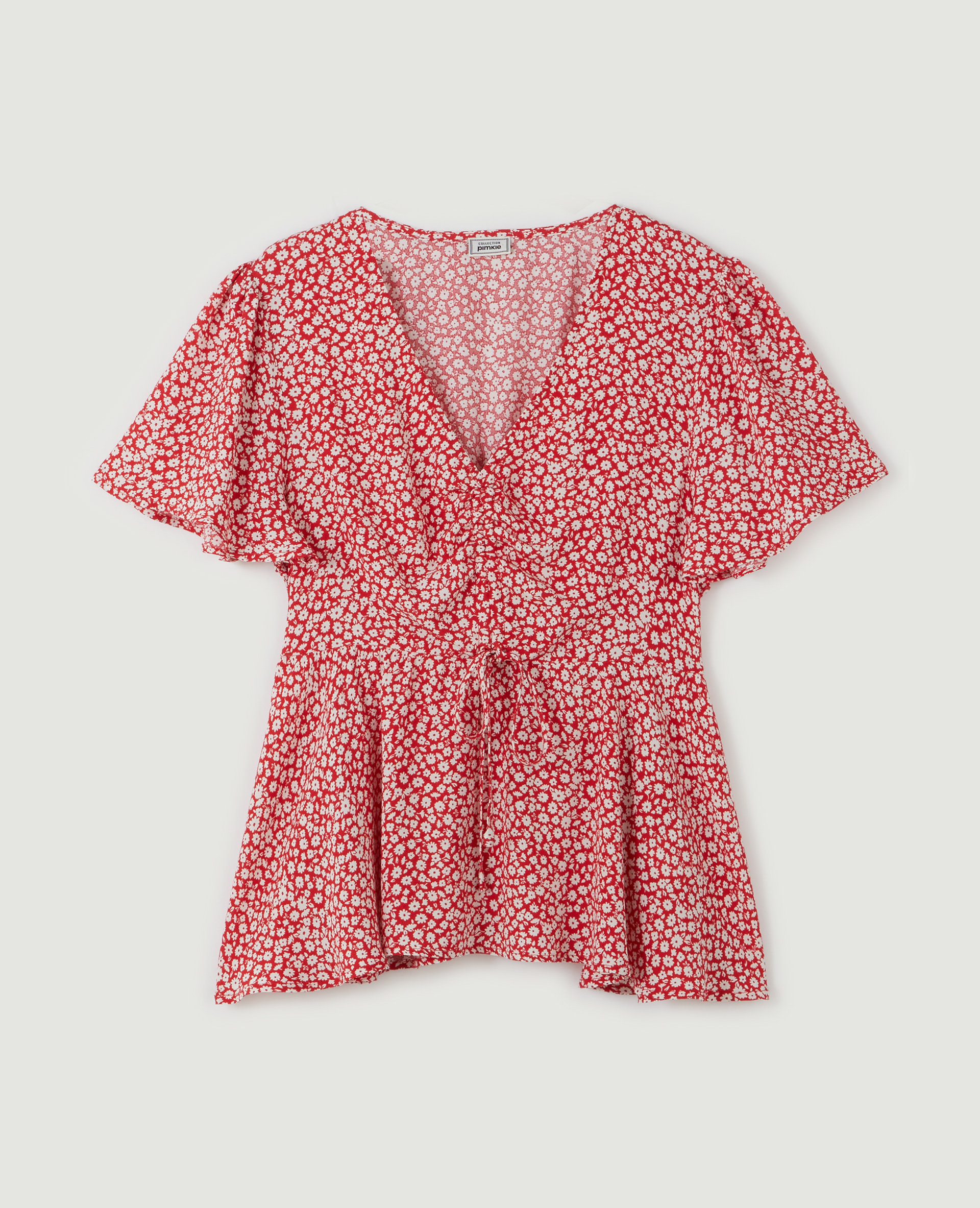 Top en tissu fluide rouge - Pimkie