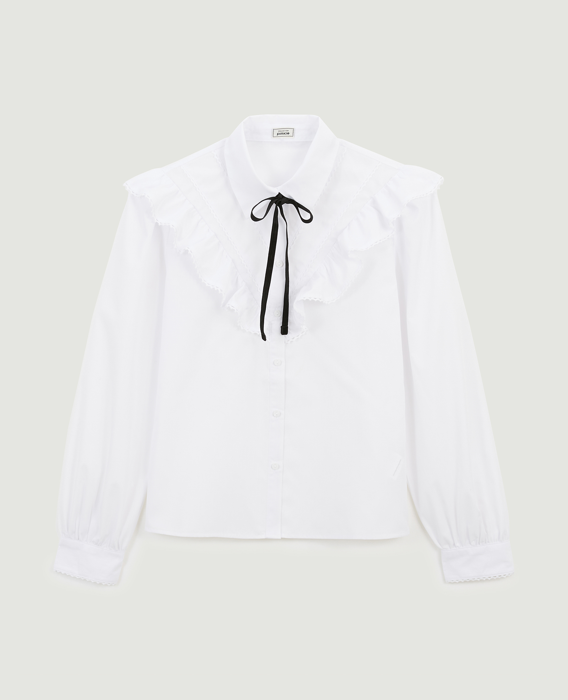Chemise à volants brodés blanc - Pimkie