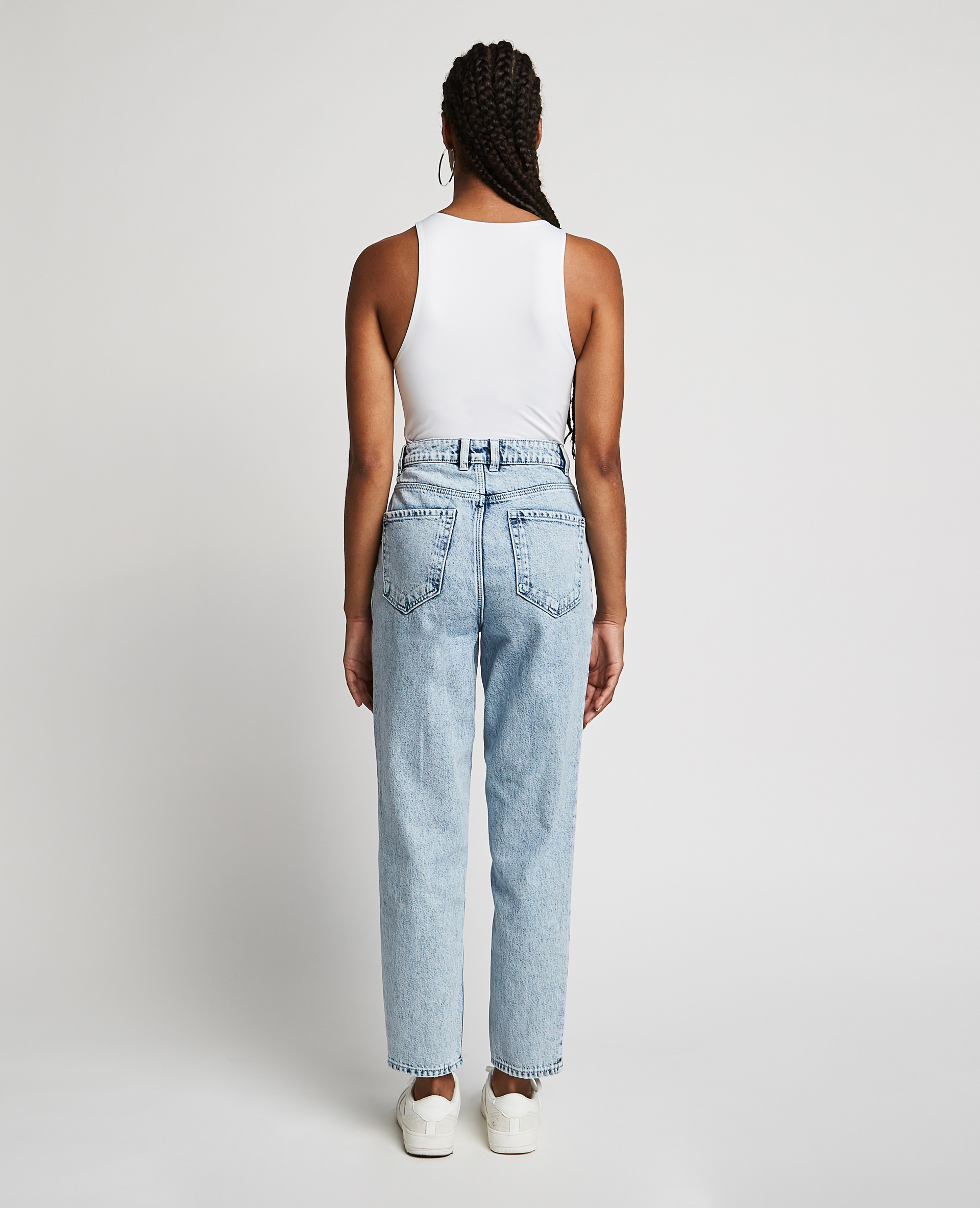 Jean mom taille haute bleu clair - Pimkie