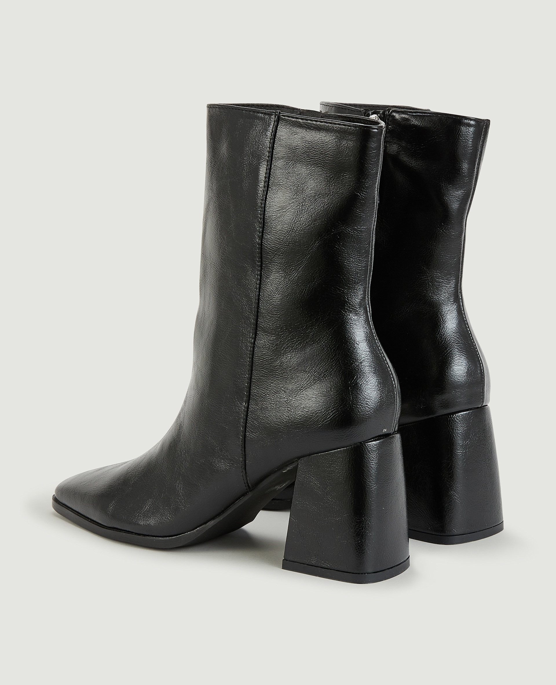 Boots à talon bouts carrés noir - Pimkie