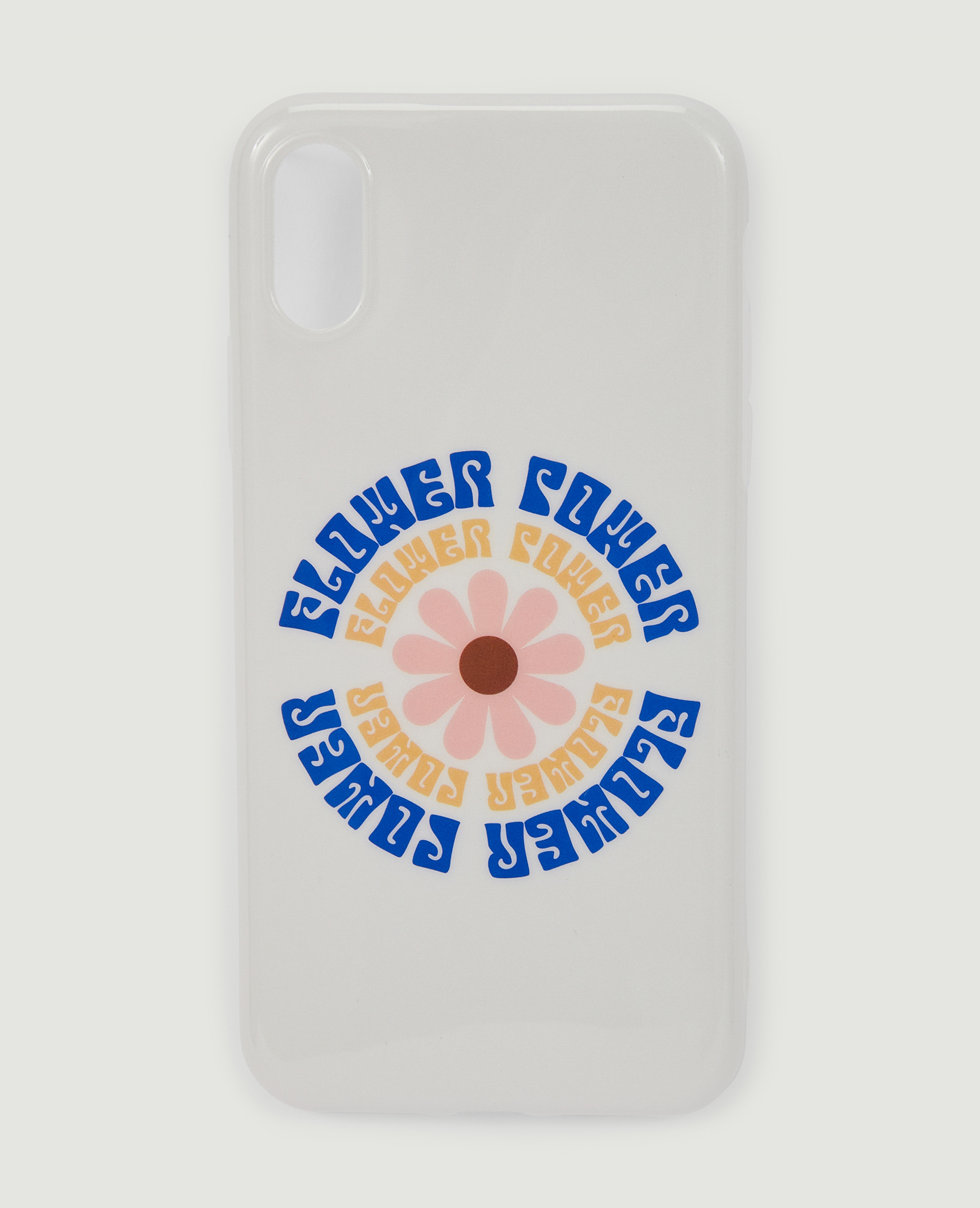 Coque iPhone Flower Power blanc - Pimkie