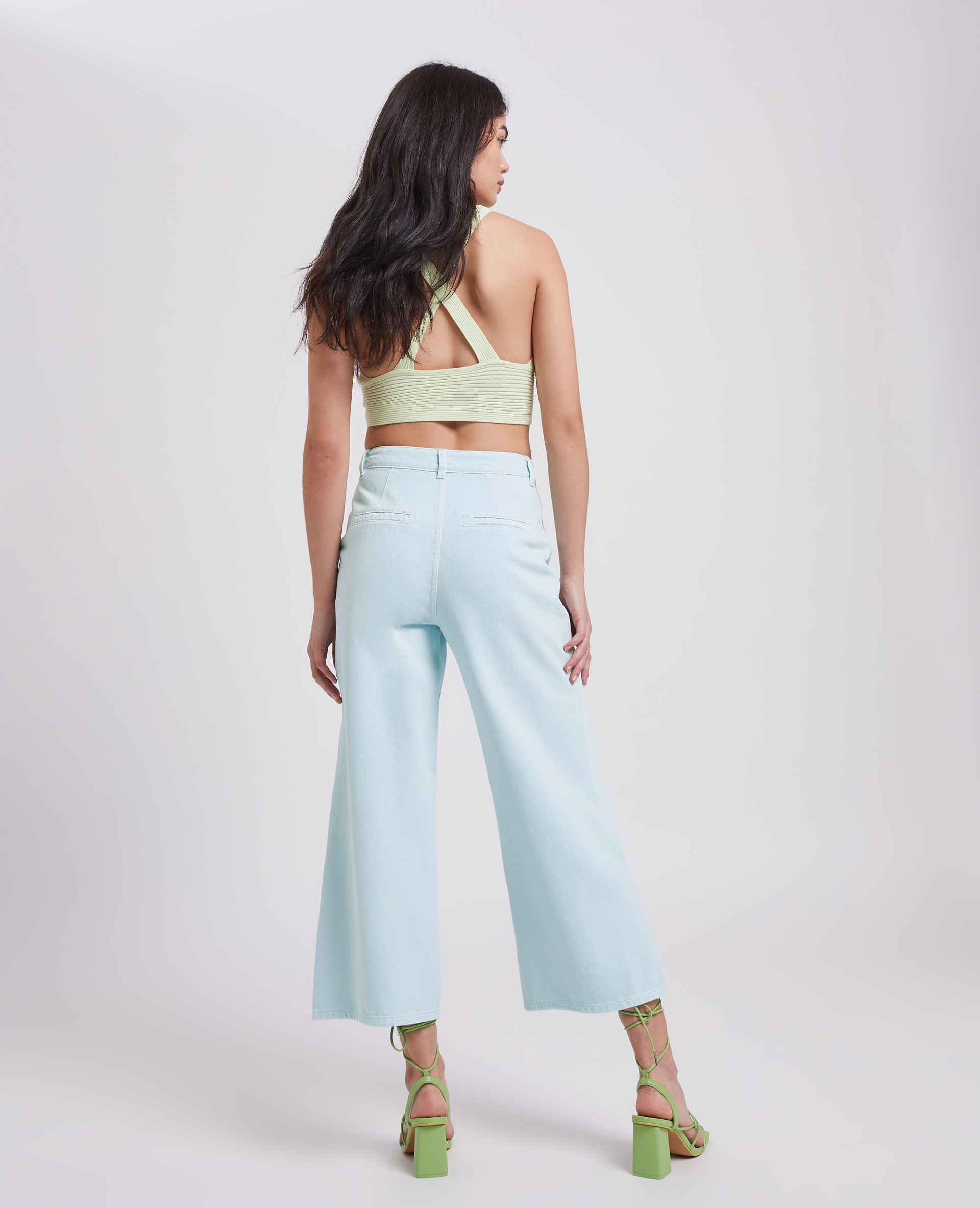 Jean wide taille haute bleu clair - Pimkie