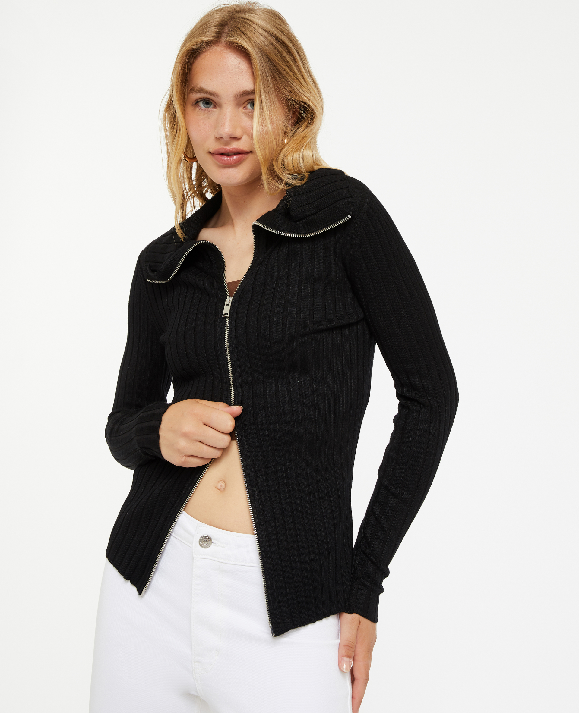 Gilet femme zippé col montant outlet