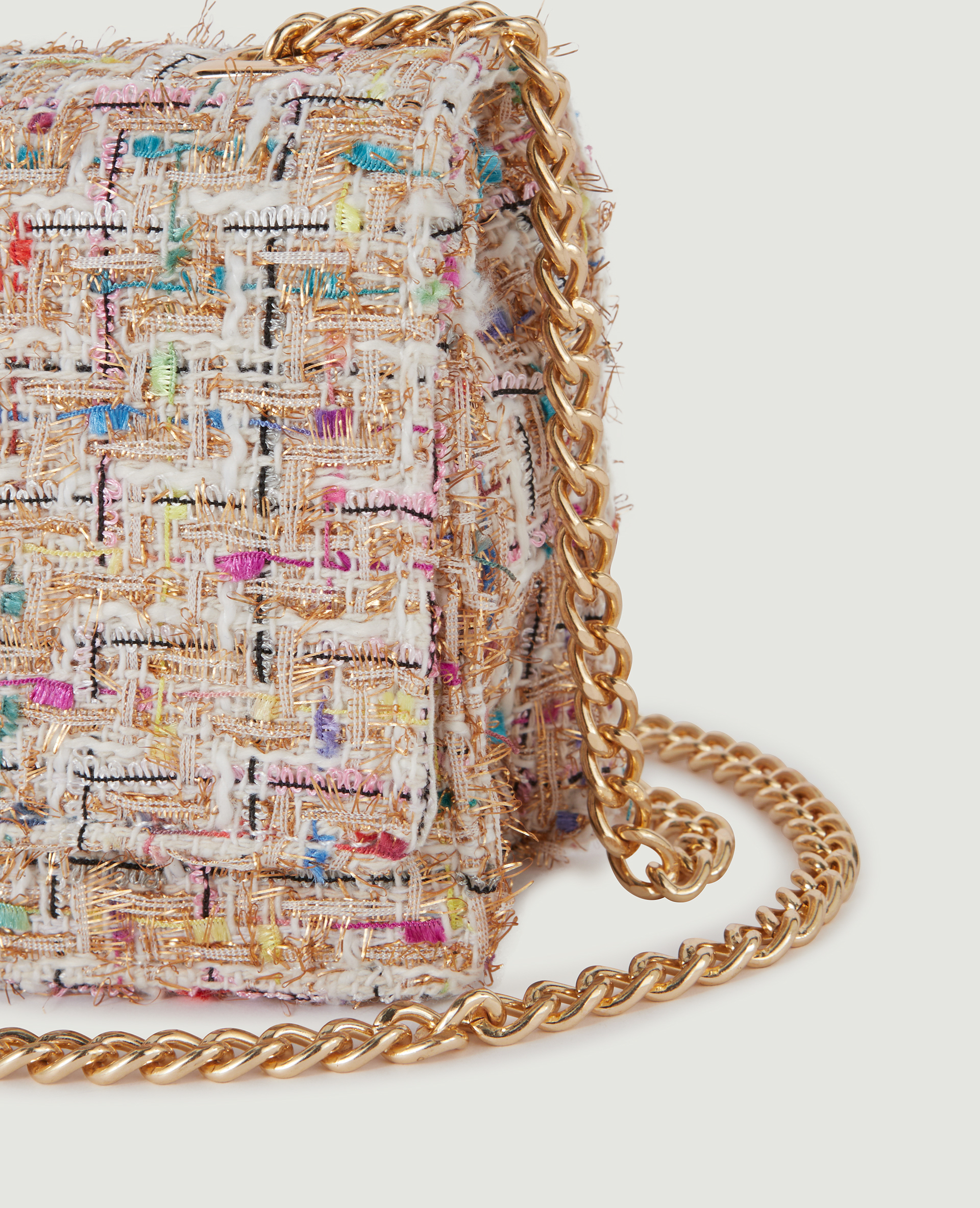Sac boxy en tweed blanc - Pimkie