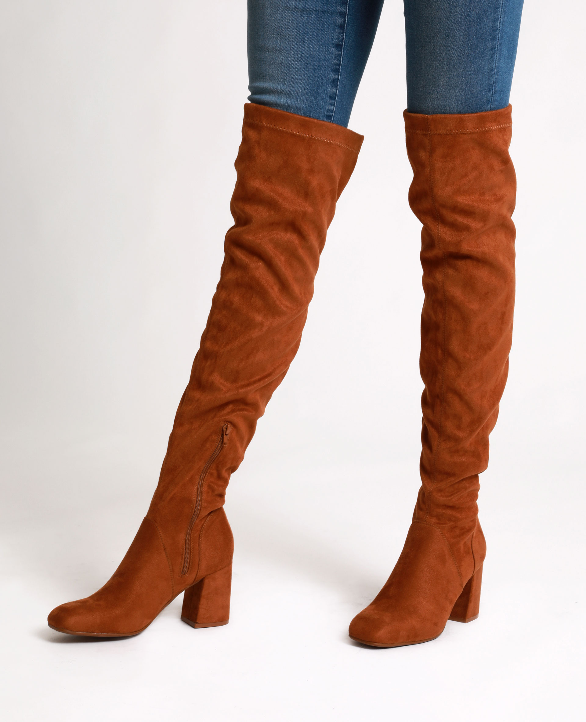Cuissarde marron new arrivals a talon