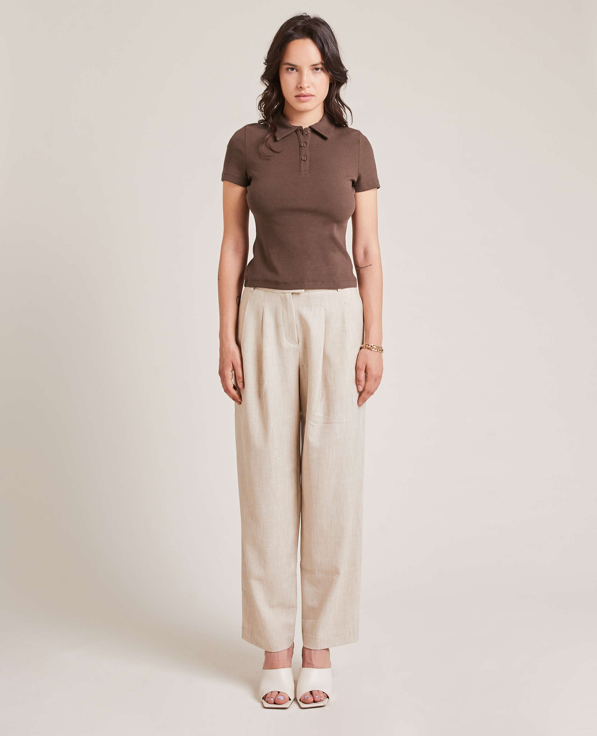 Top forme polo marron - Pimkie
