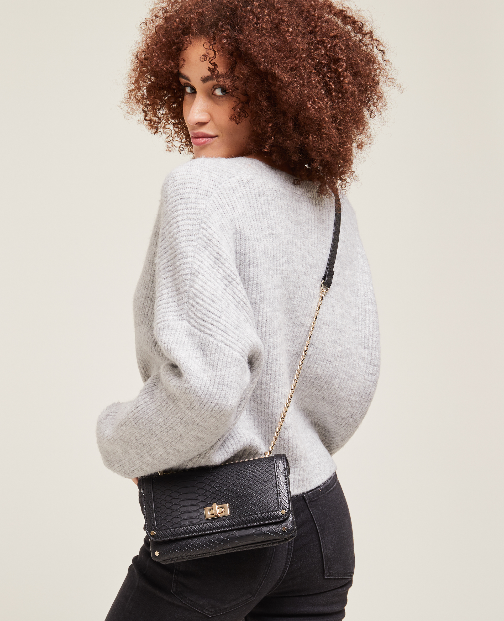 Sac pochette avec chaines noir - Pimkie
